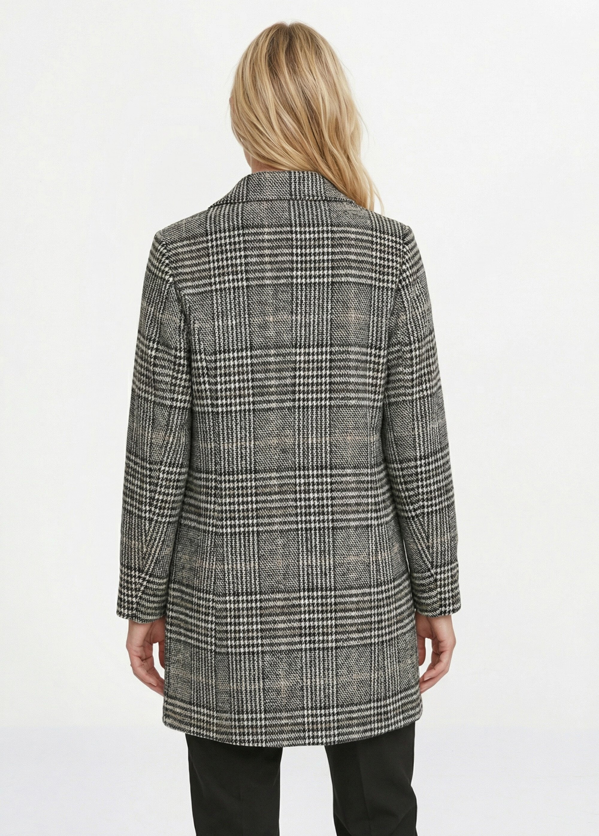 Manteau aspect lainage mi long col tailleur Femme Gris TAYLOR DO1