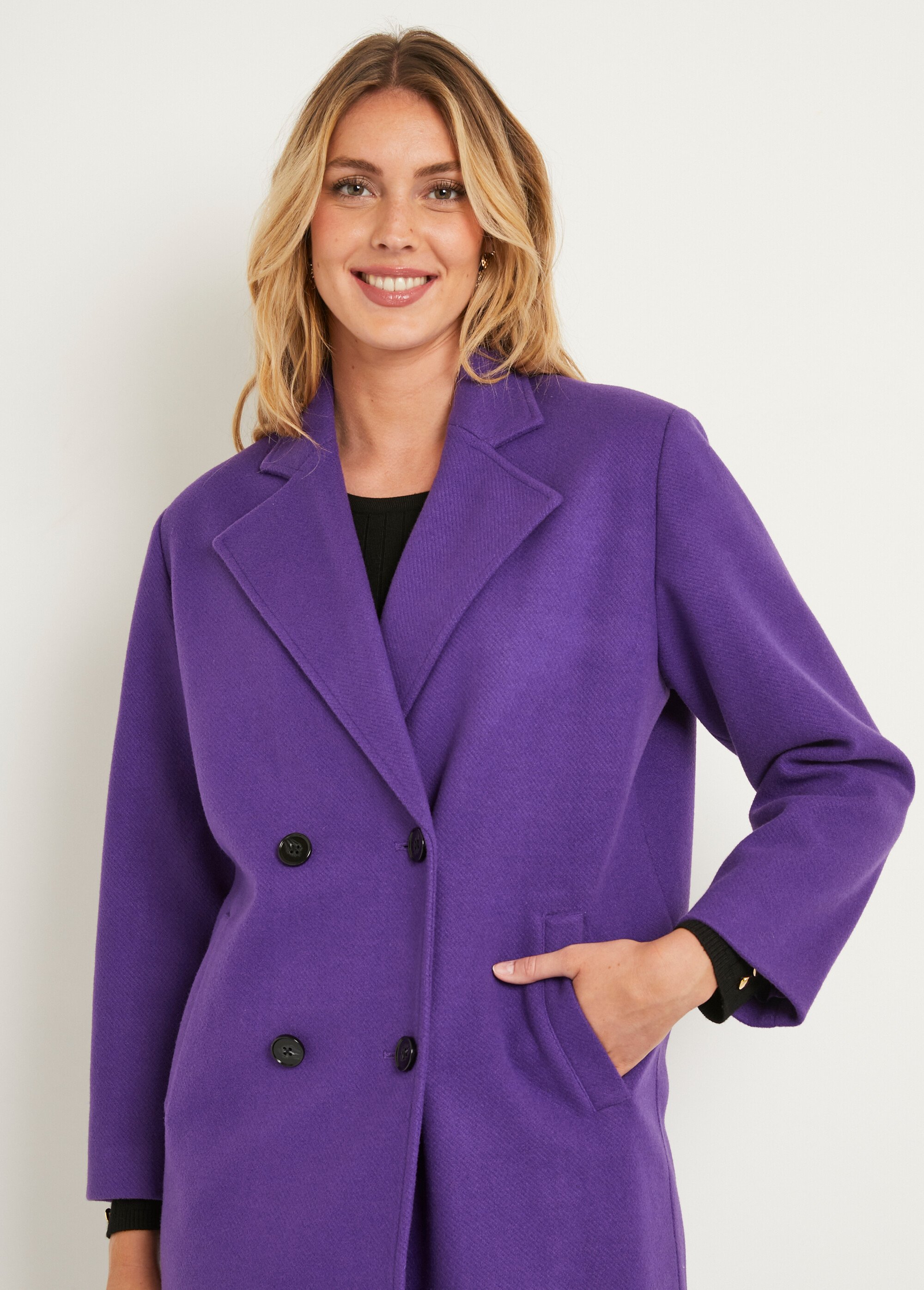 Manteau double boutonnage col tailleur
