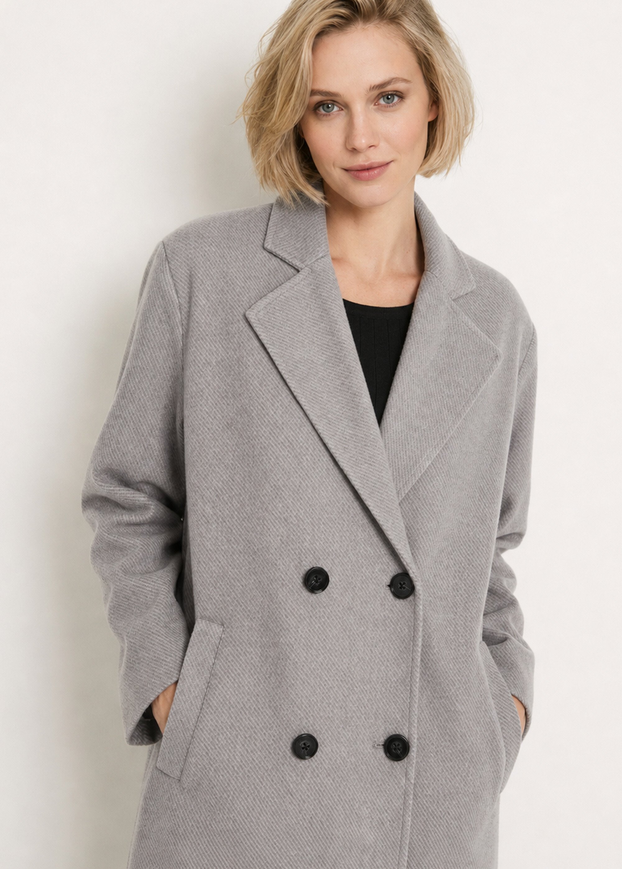 Manteau double boutonnage col tailleur