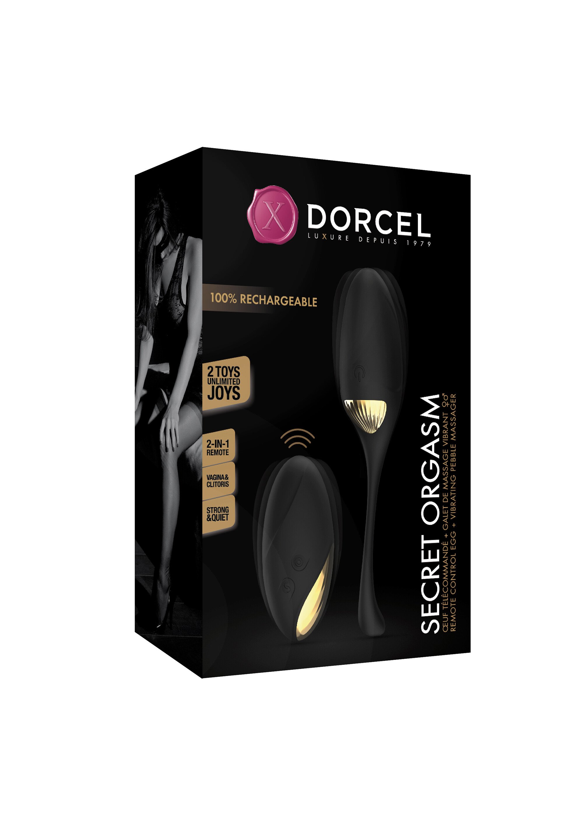Oeuf vibrant télécommandé, Secret orgasm NOIR LOV-6072424 DE4