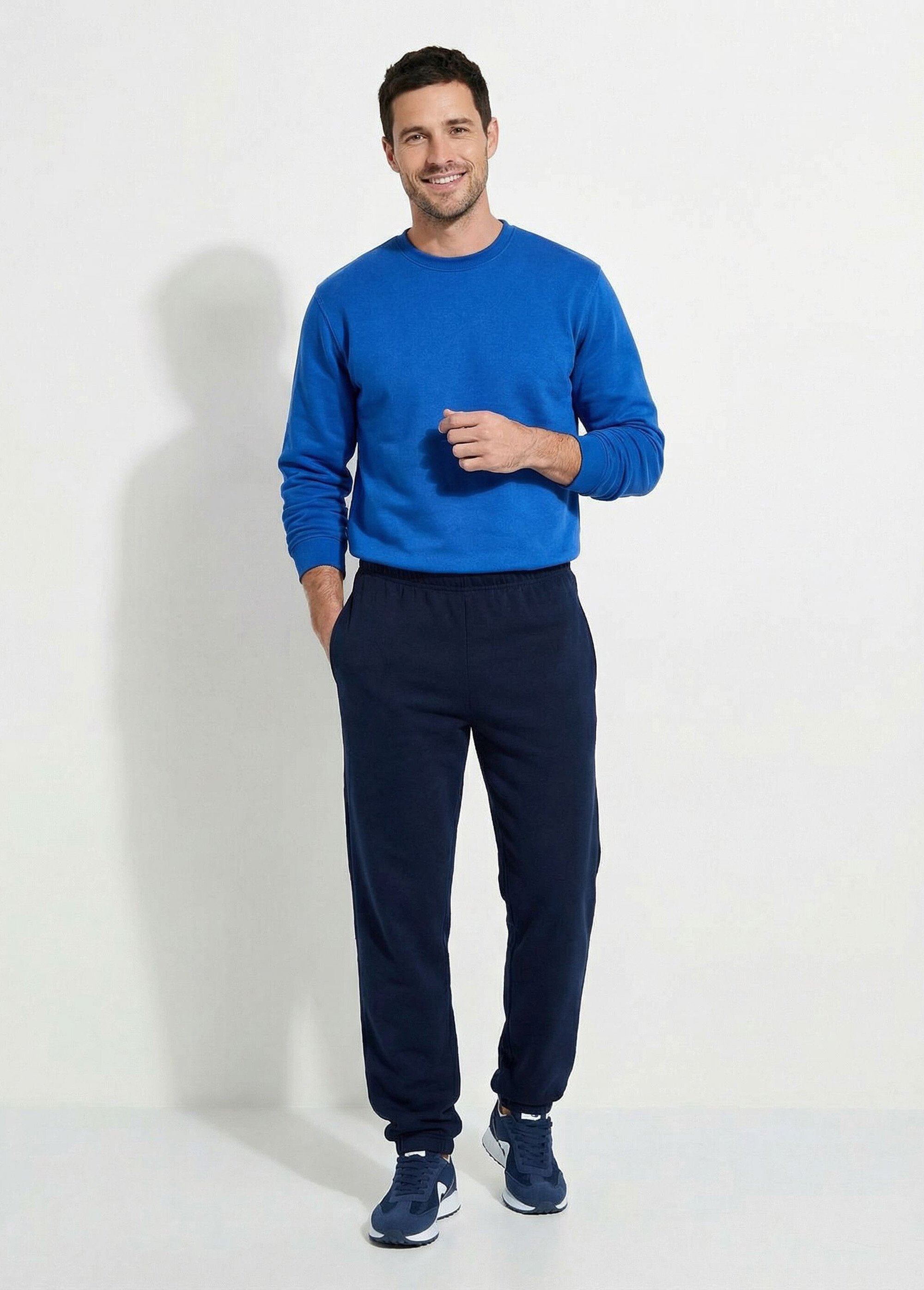 Pantalon jogging molleton bas et taille élastiqués