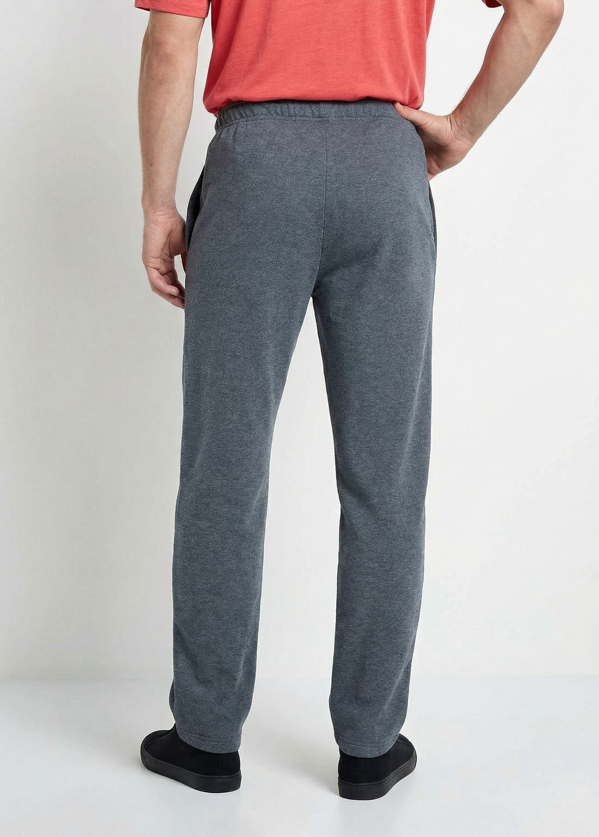 Pantalon jogging molleton bas et taille élastiqués