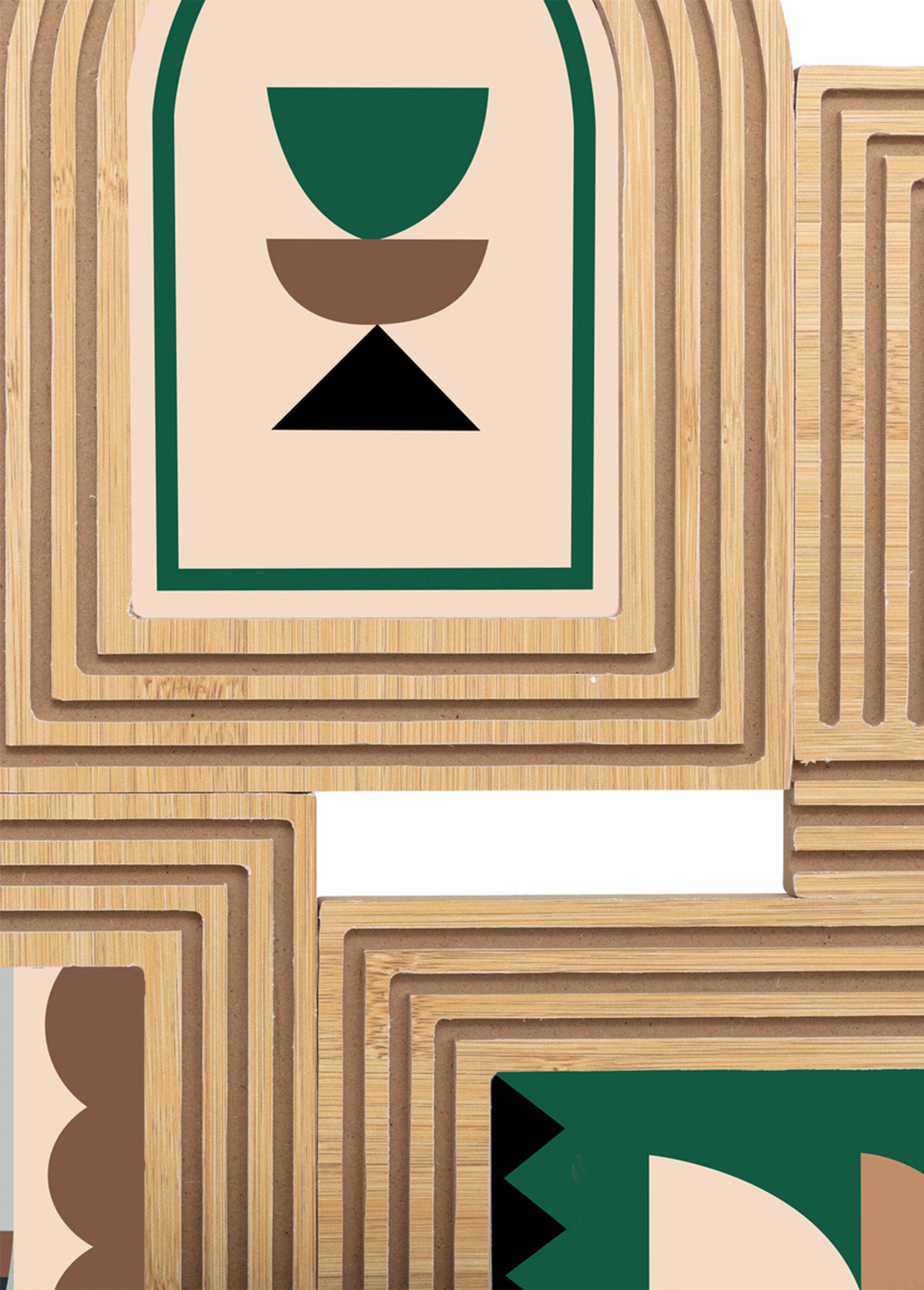 Pêle mêle 5 cadres en bois sculpté Beige JJA-206497 DE1