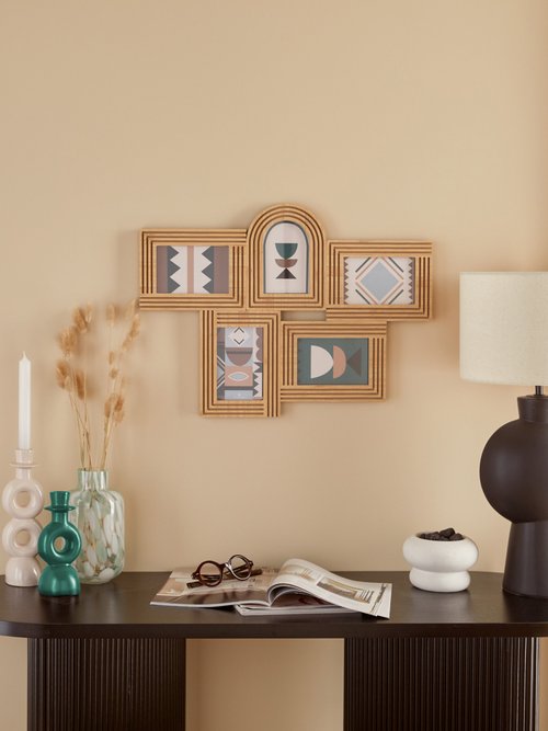 Pêle mêle 5 cadres en bois sculpté Beige JJA-206497 SI1