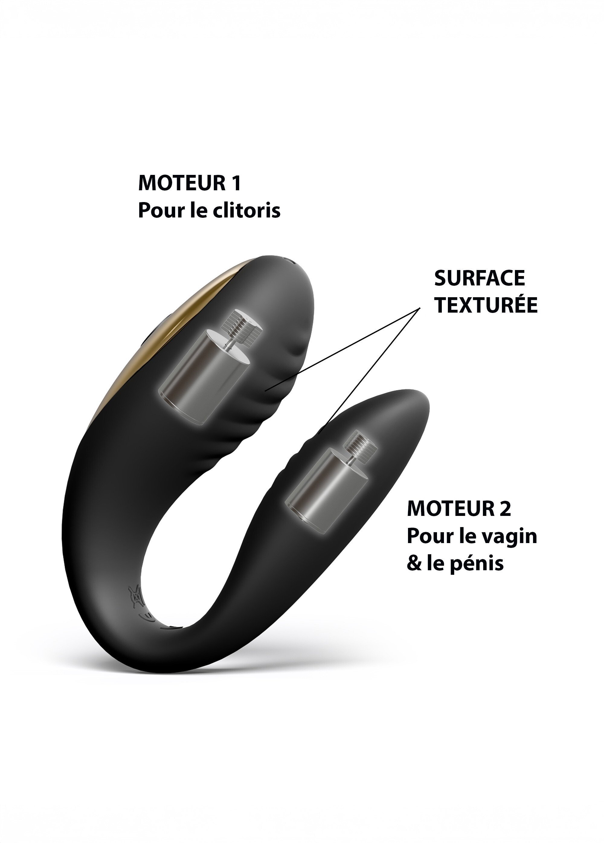 Sextoy vibrant texturé, Perfect lover NOIR LOV-6072370 DE1