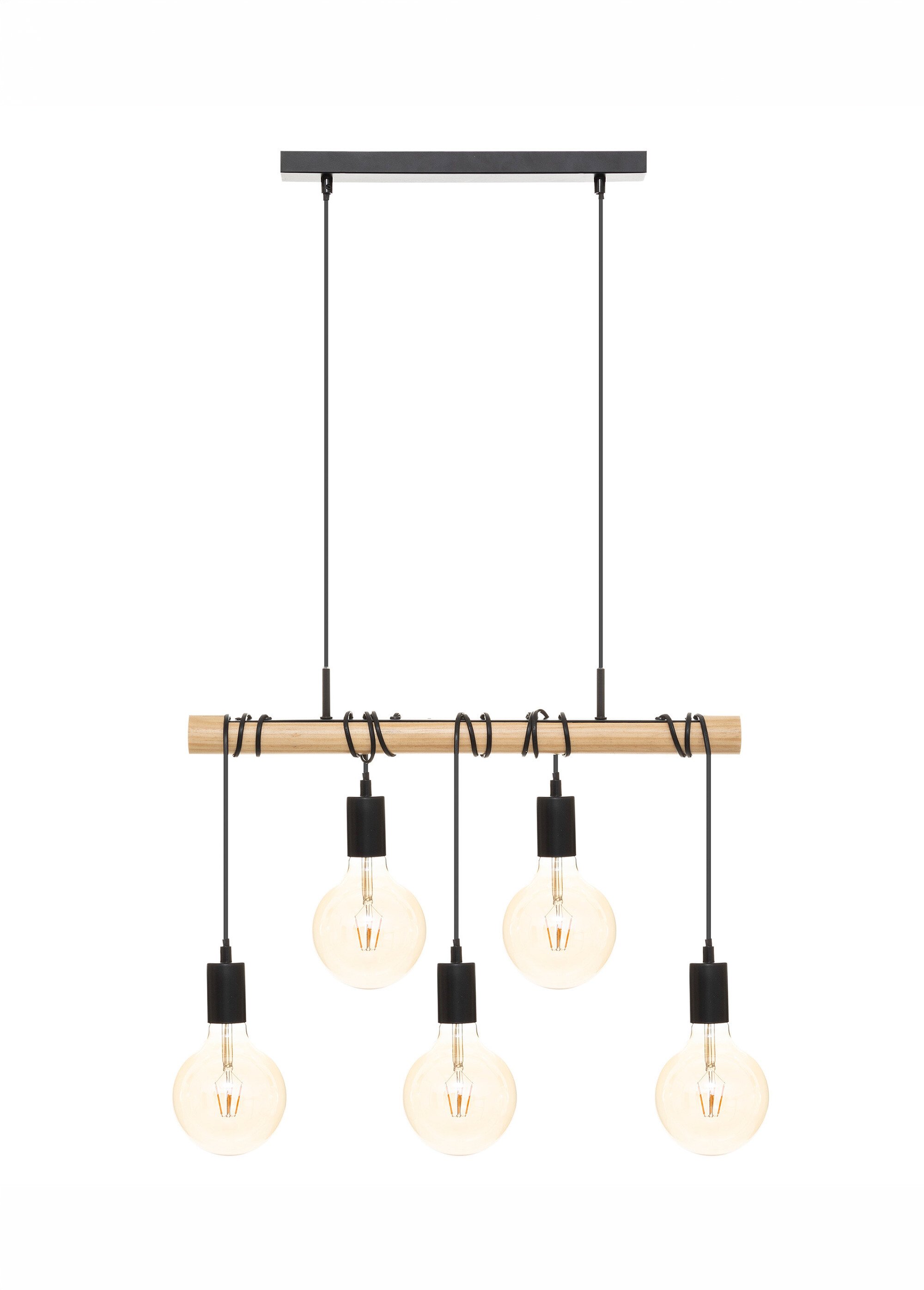 Suspension tendance métal 5 lampes JAKE NOIR JJA-186390 FA1