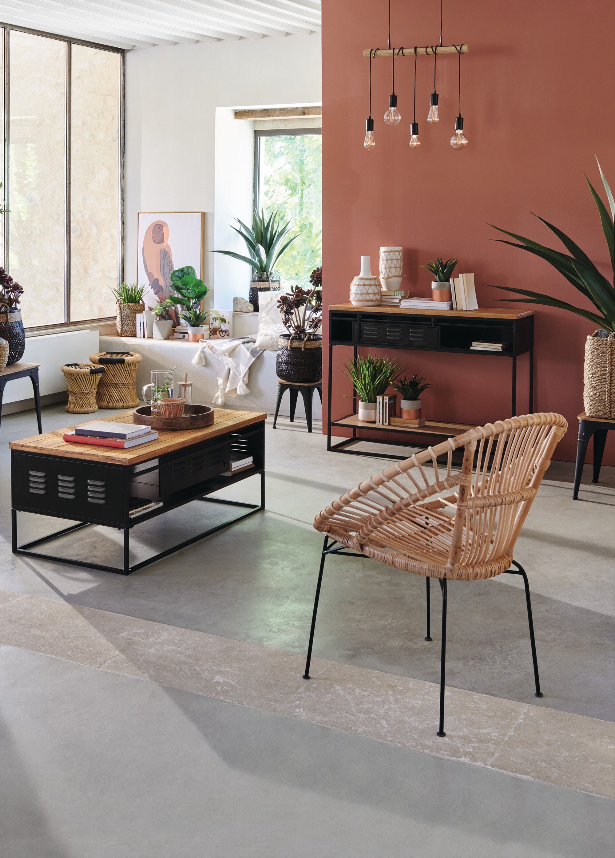 Suspension tendance métal 5 lampes JAKE NOIR JJA-186390 SI1