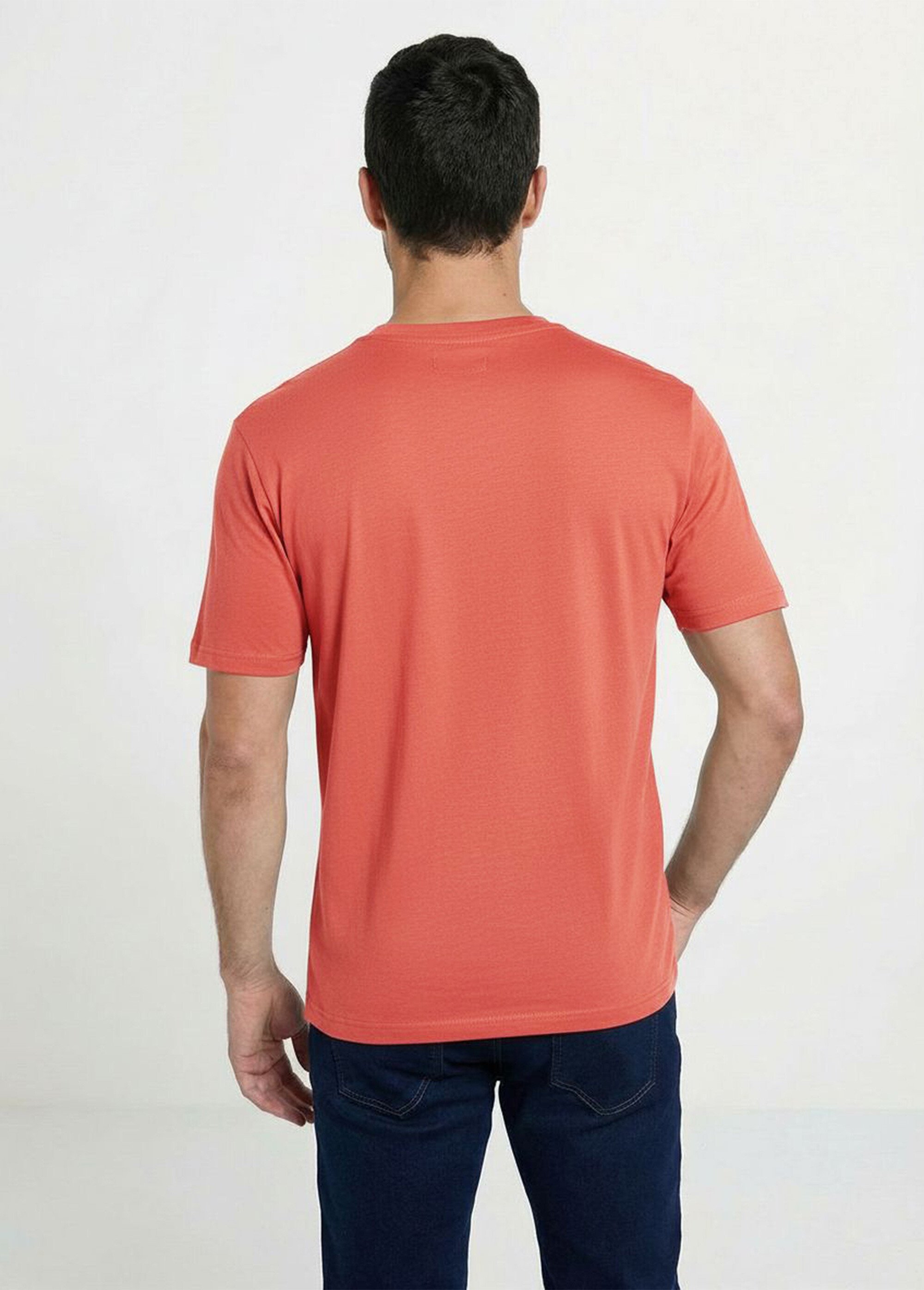 T-shirt col rond manches courtes jersey uni Homme Rouge FILIPO DO1