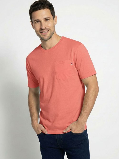 T-shirt col rond manches courtes jersey uni Homme Rouge FILIPO FA1