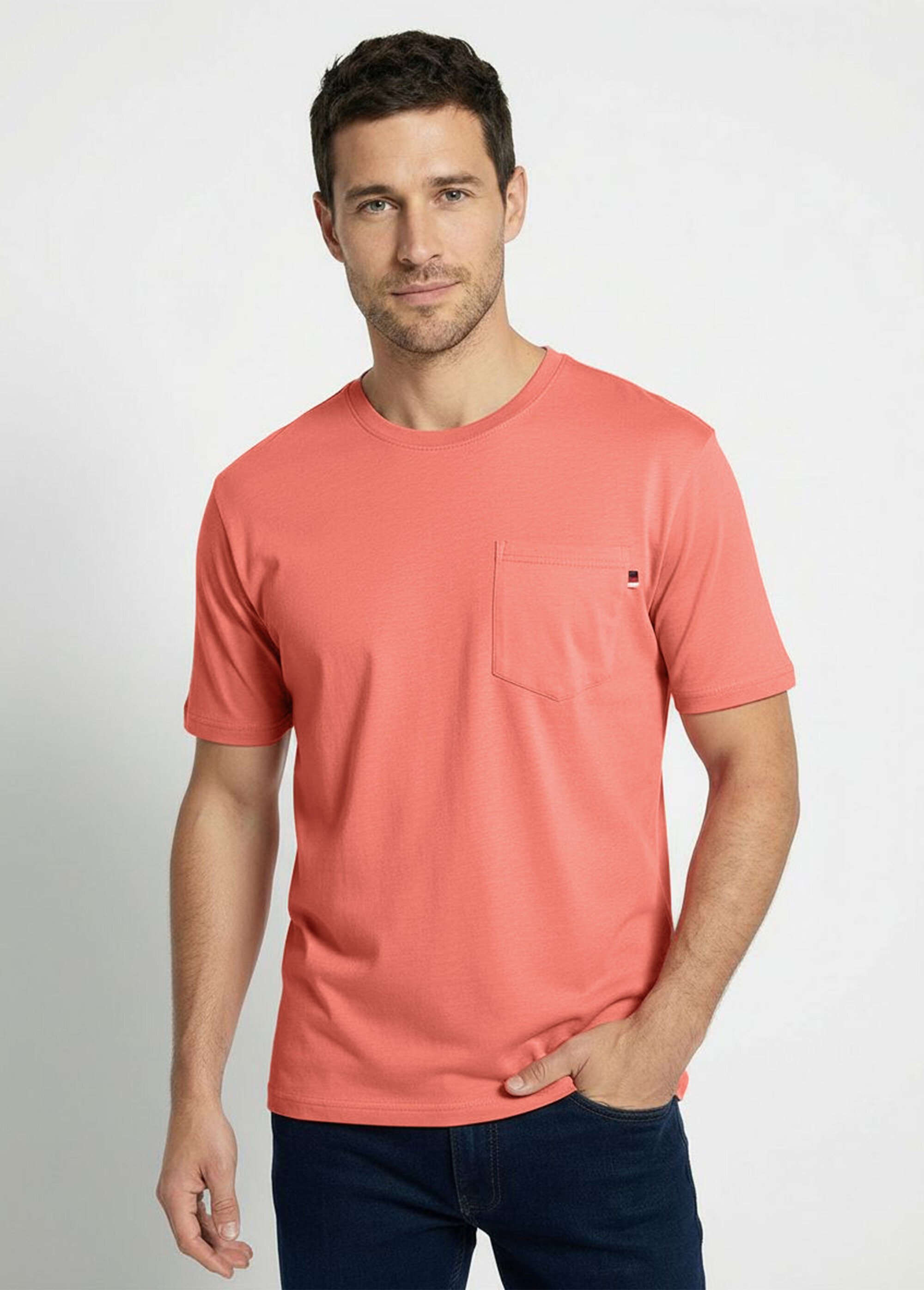 T-shirt col rond manches courtes jersey uni