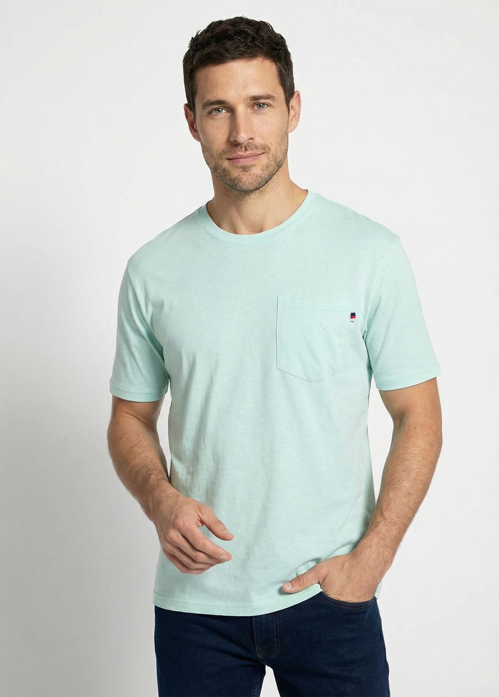 T-shirt col rond manches courtes jersey uni