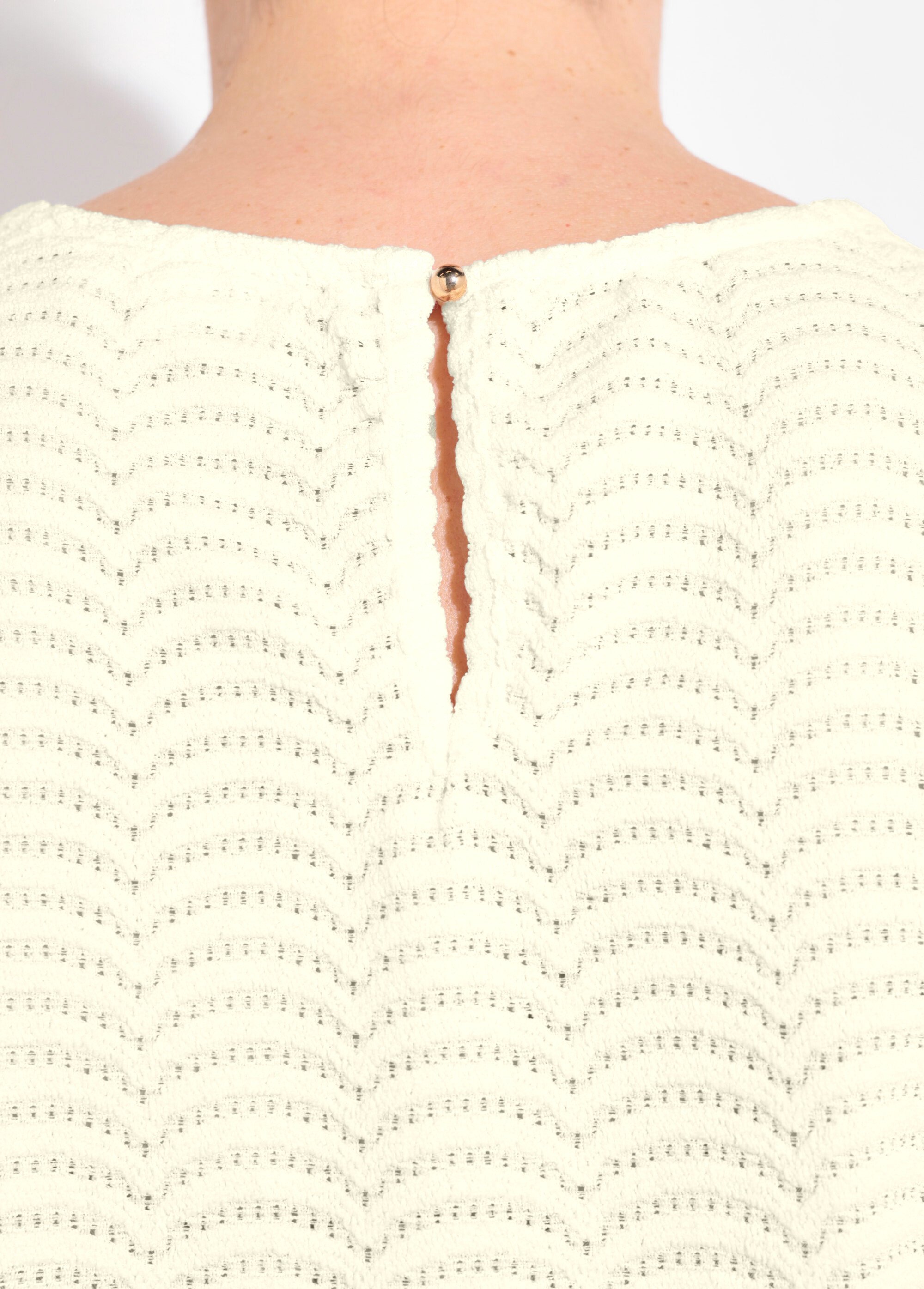 T-shirt maille reliéfée motif  écailles Femme Beige EE-N6148-2 DE2