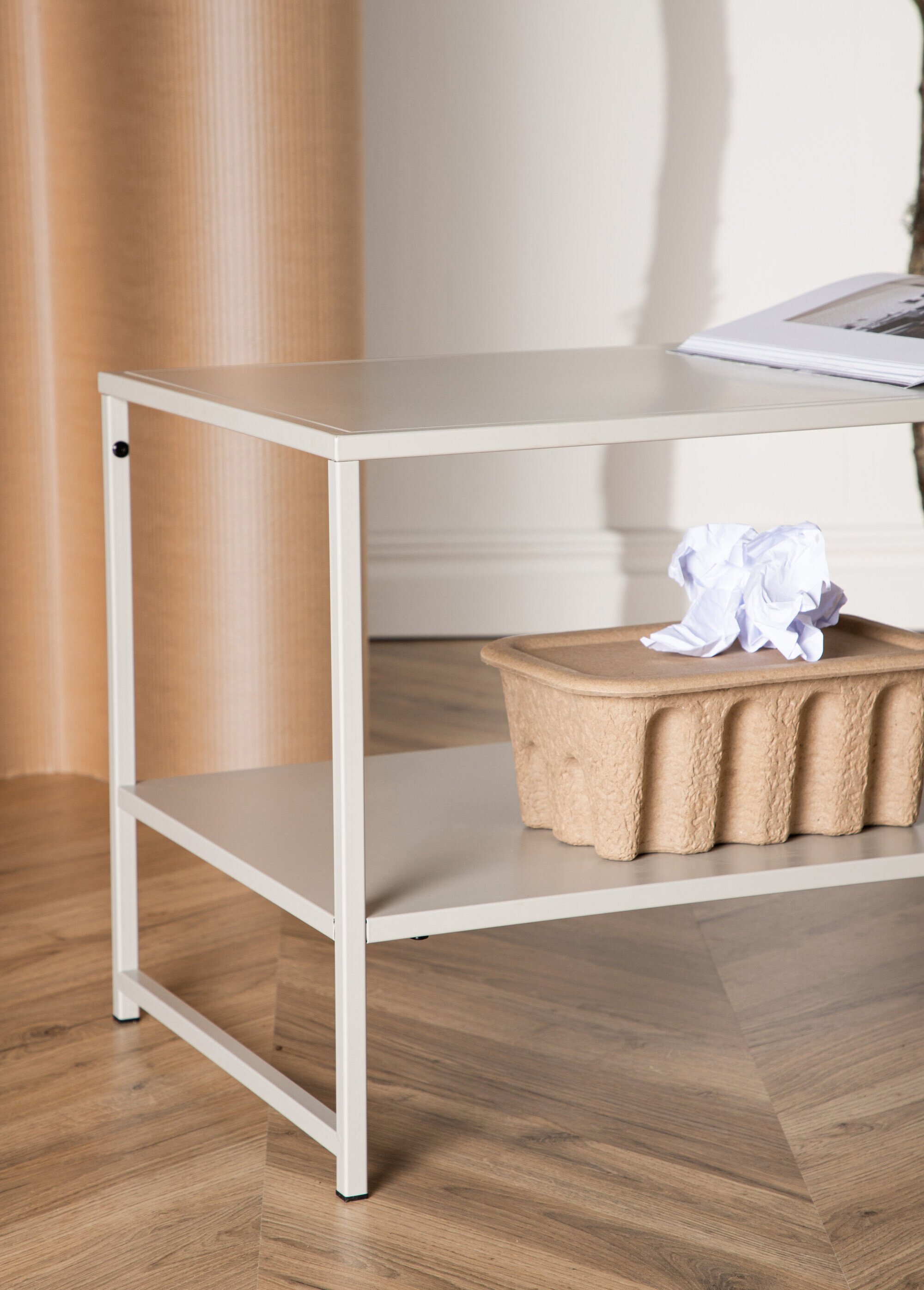 Table basse design en acier, 2 niveaux BEIGE VEN-18074-250 SI3