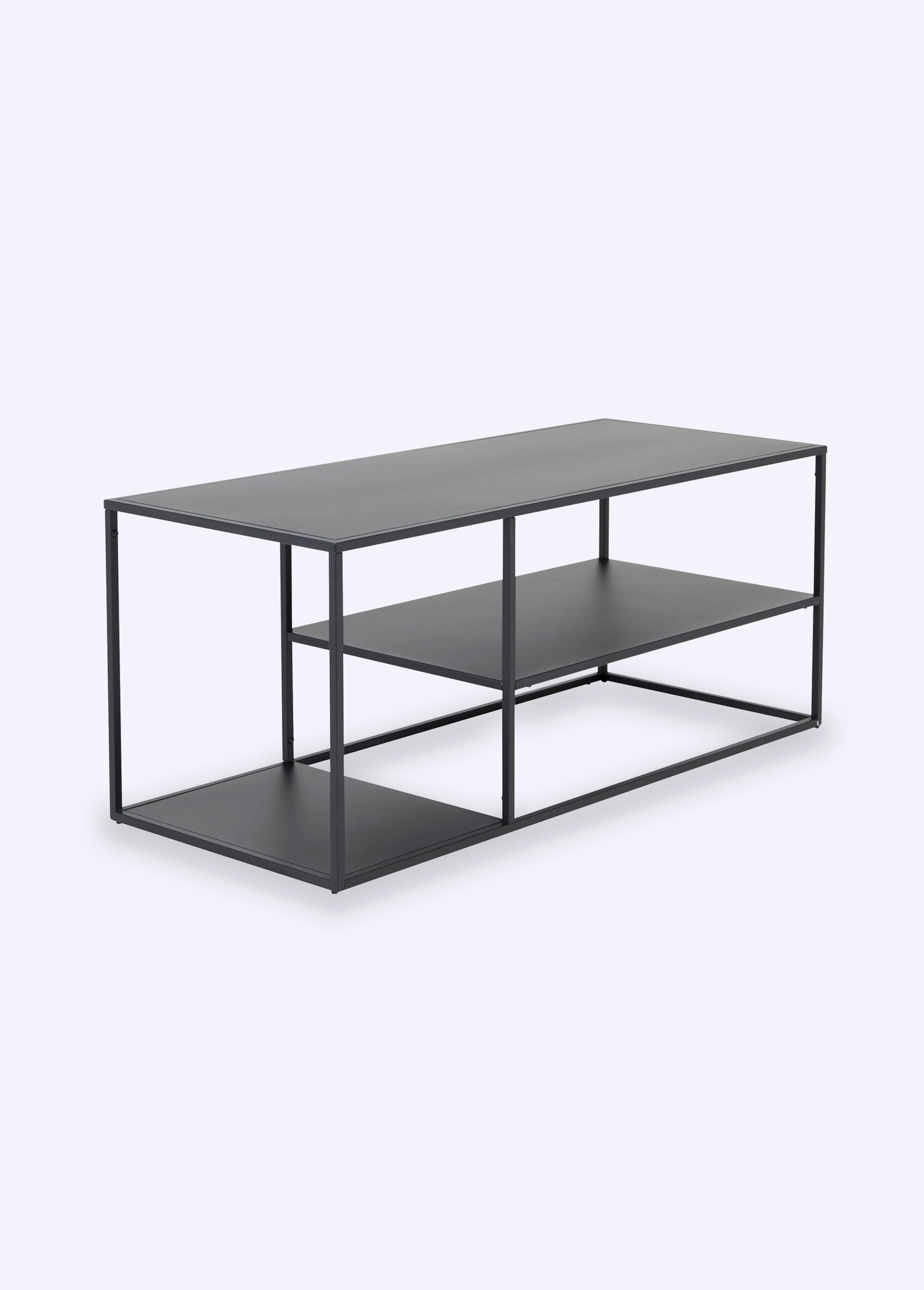 Table basse design en acier, 3 niveaux NOIR VEN-28081-208 FA1