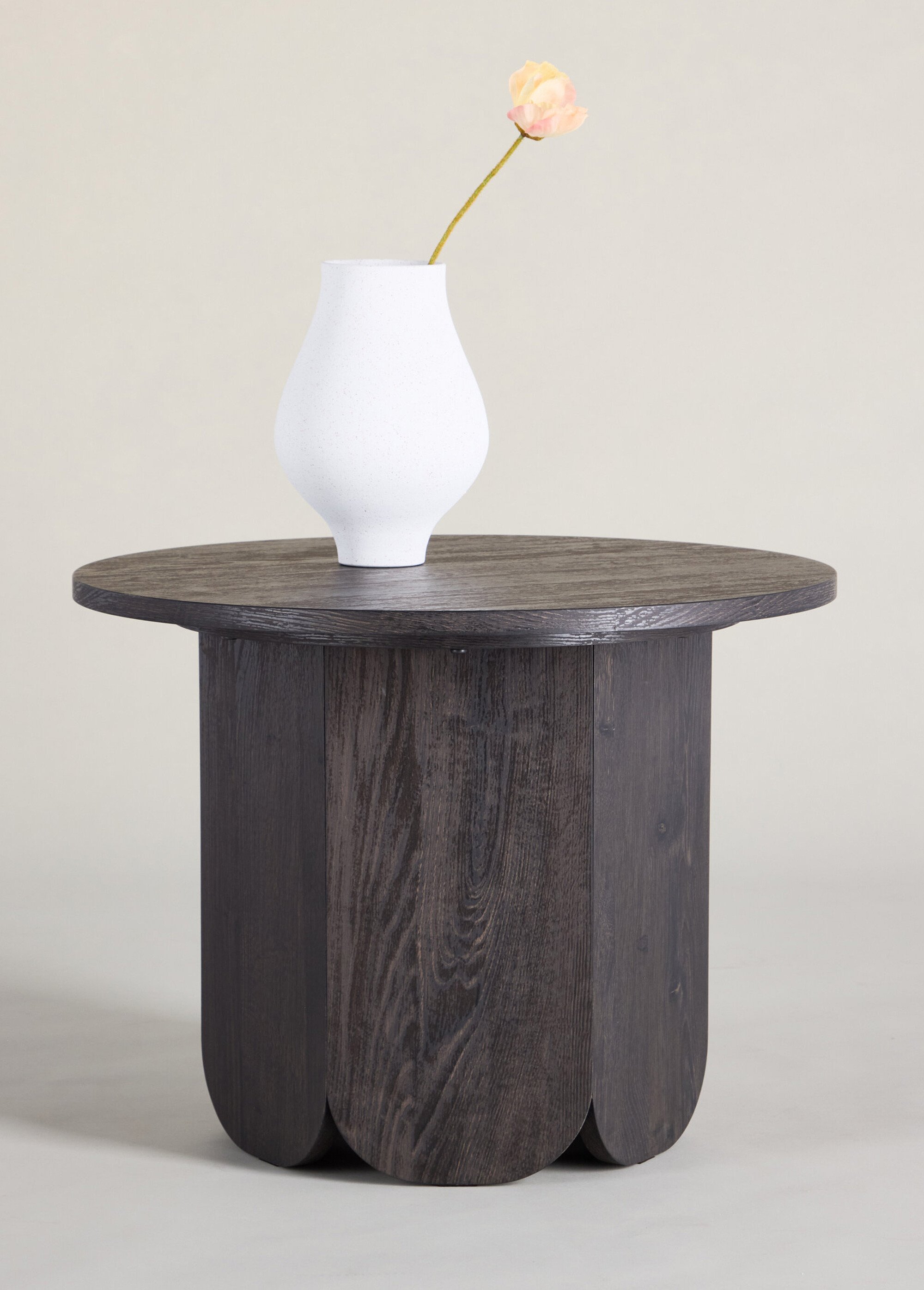 Table basse en bois foncé pied arrondi NOIR VEN-63364-100 SI1