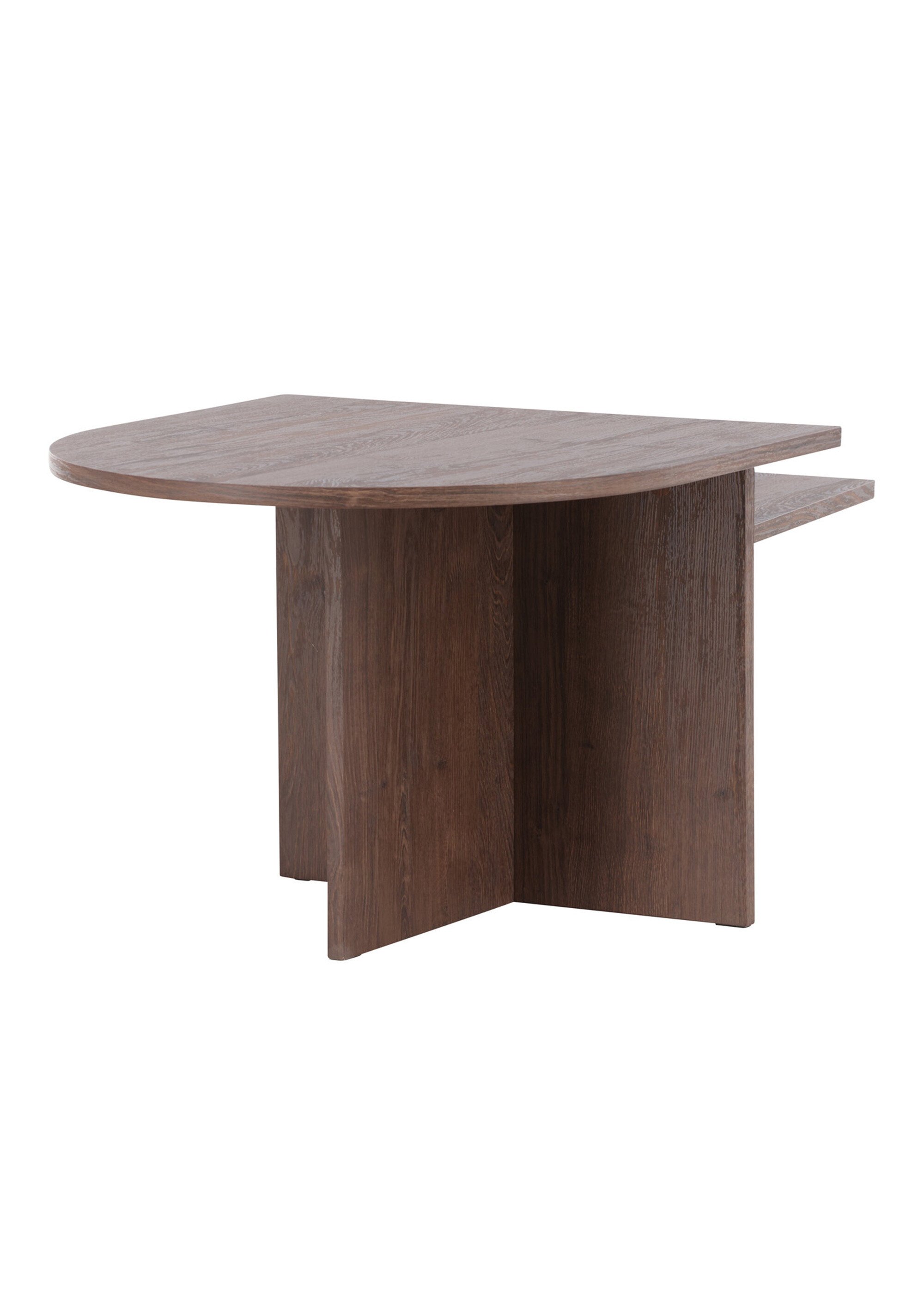 Tables gigognes en bois, formes épurées MARRON VEN-63356-444 DE1