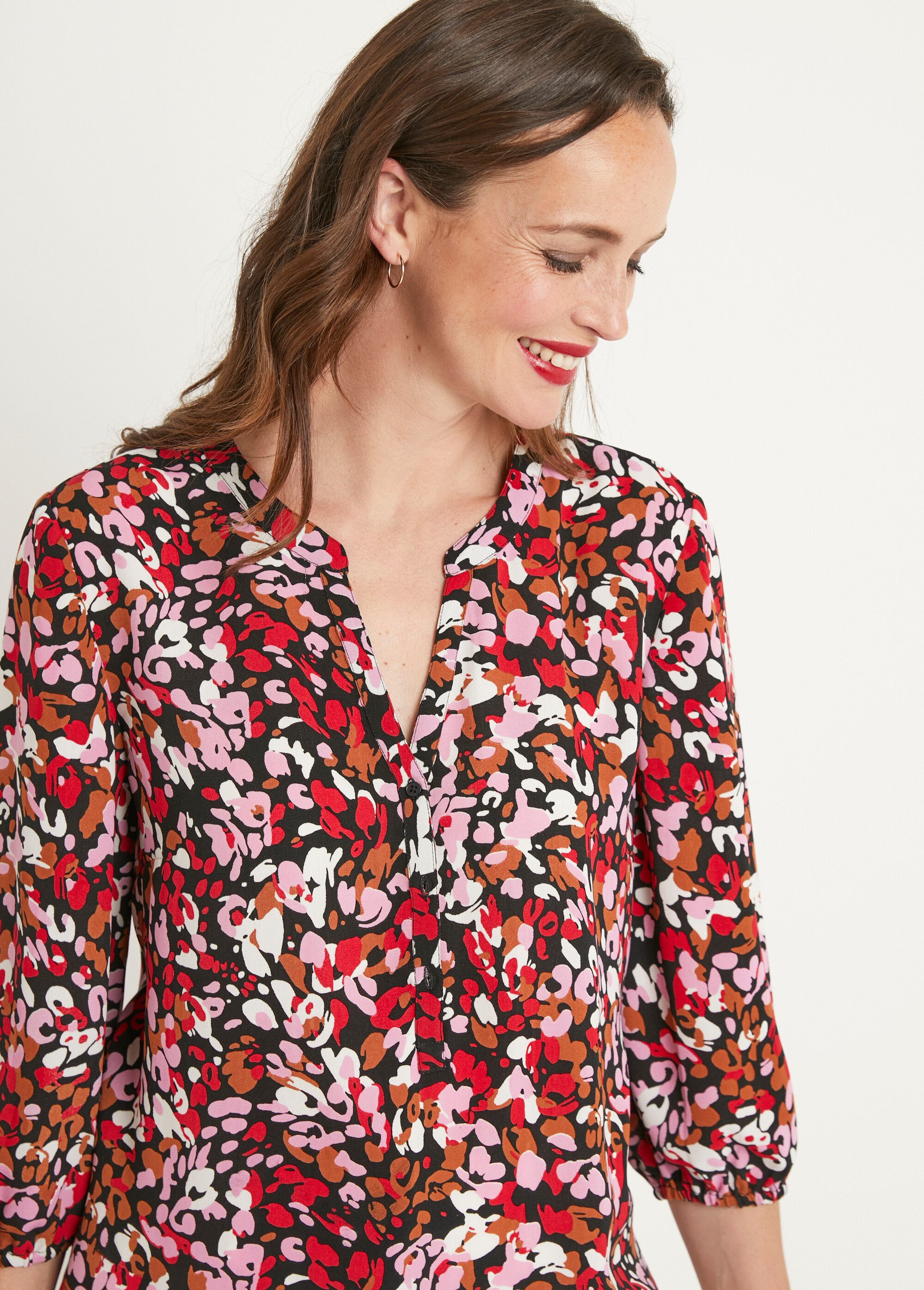 Tunique boutonnée ample longue