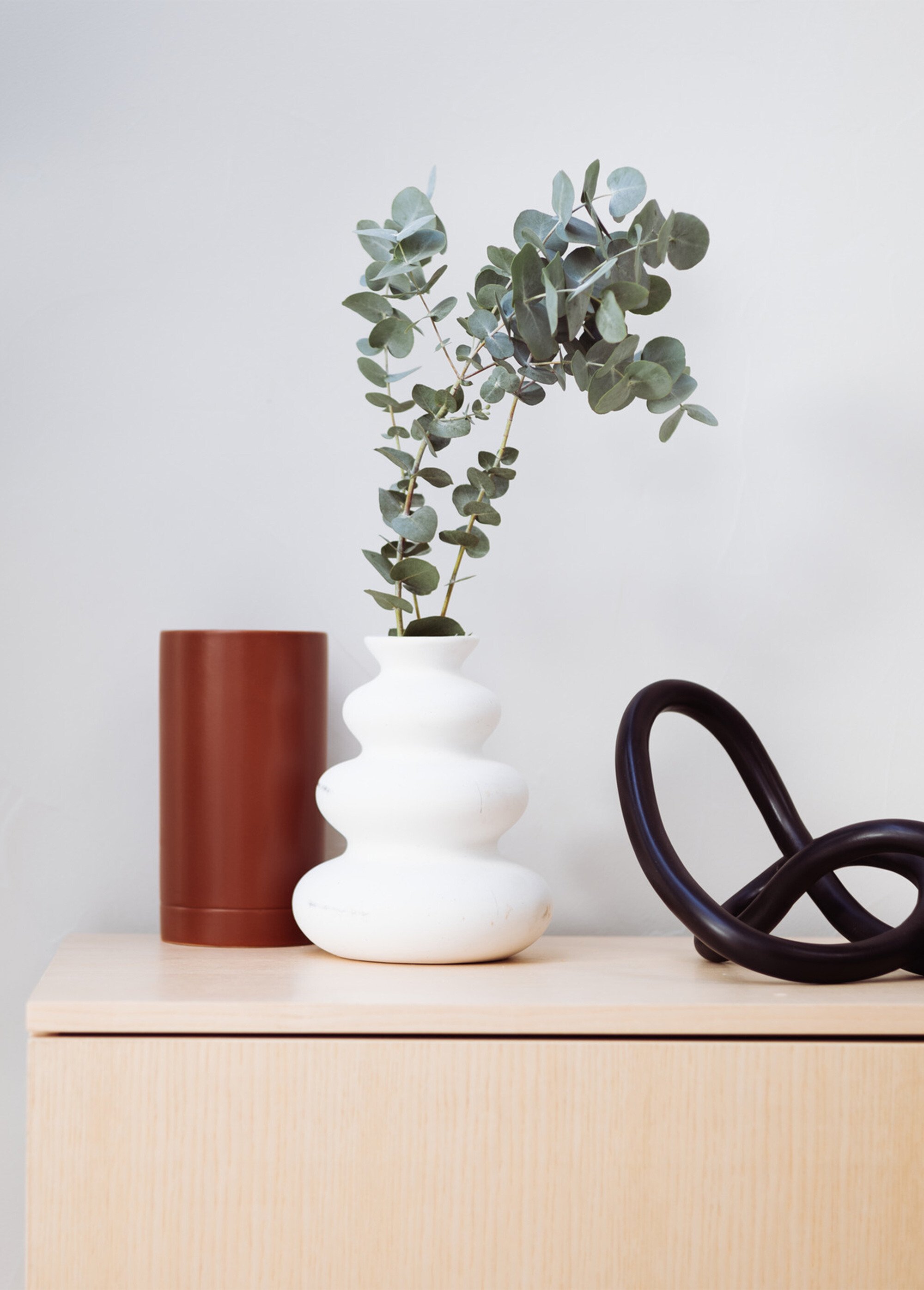Vase tendance en céramique sablée OLME Blanc JJA-196677 SI1