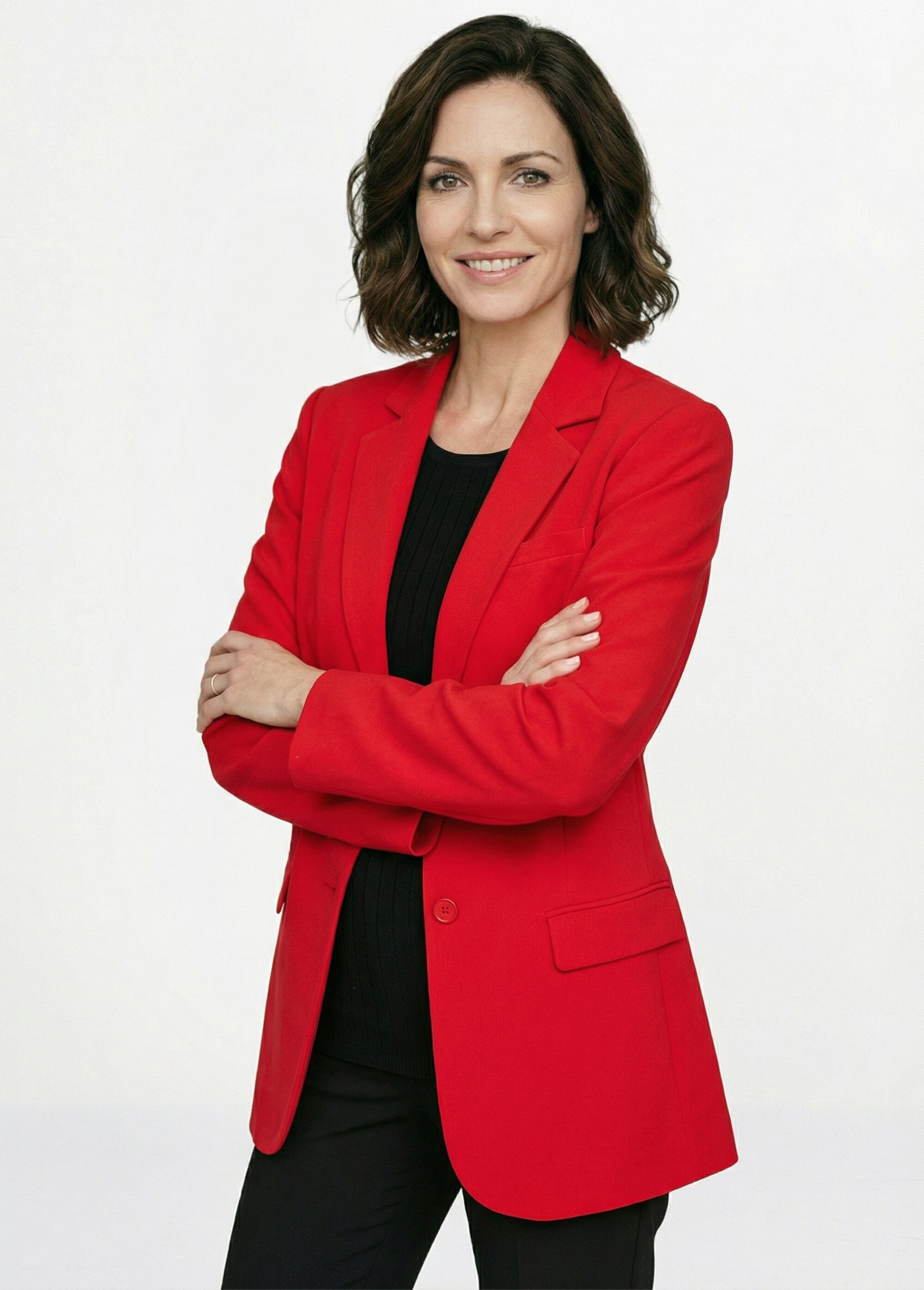 Veste blazer unie coupe droite col tailleur