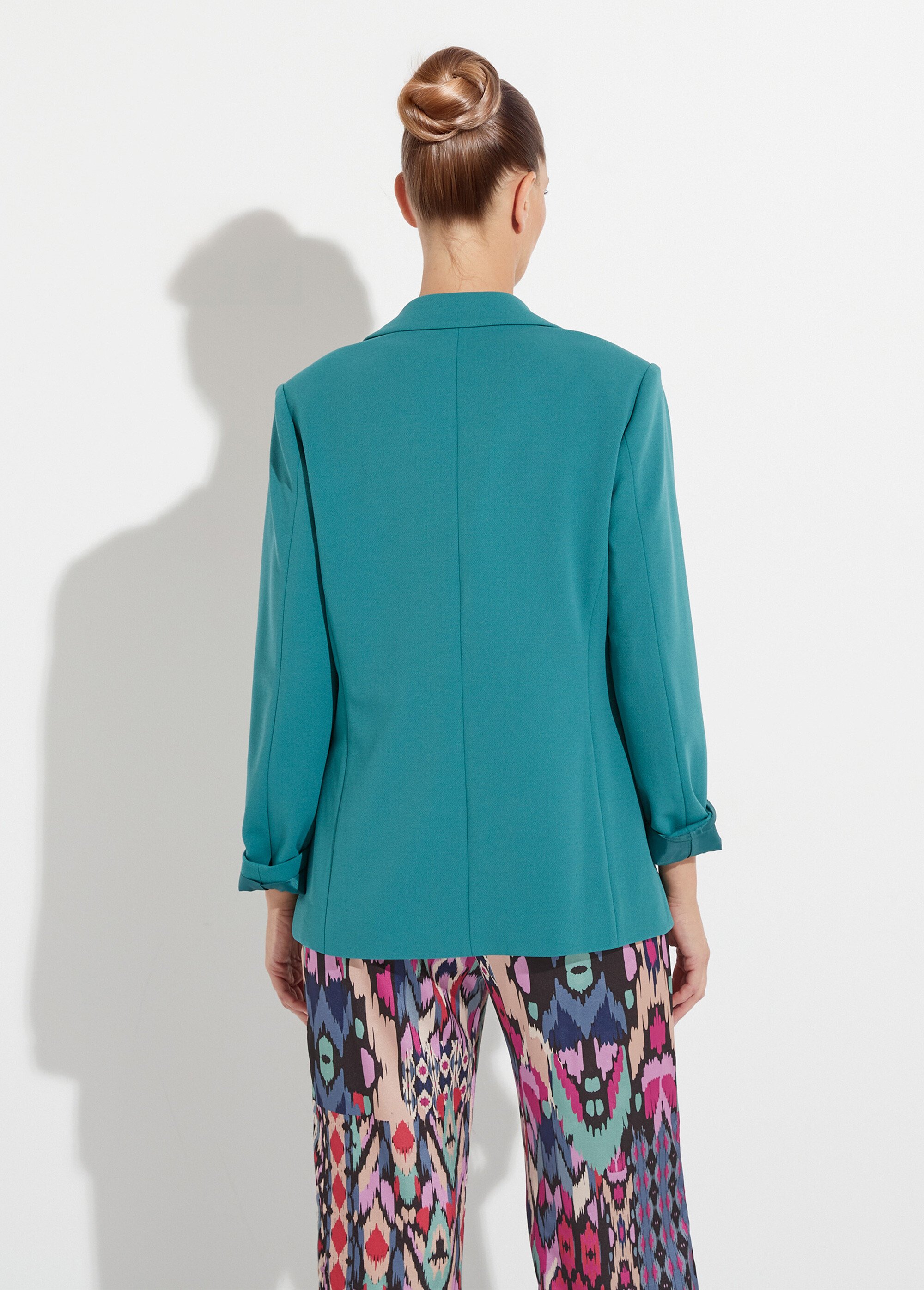 Veste blazer unie coupe droite col tailleur Femme Vert TARAMA DO1