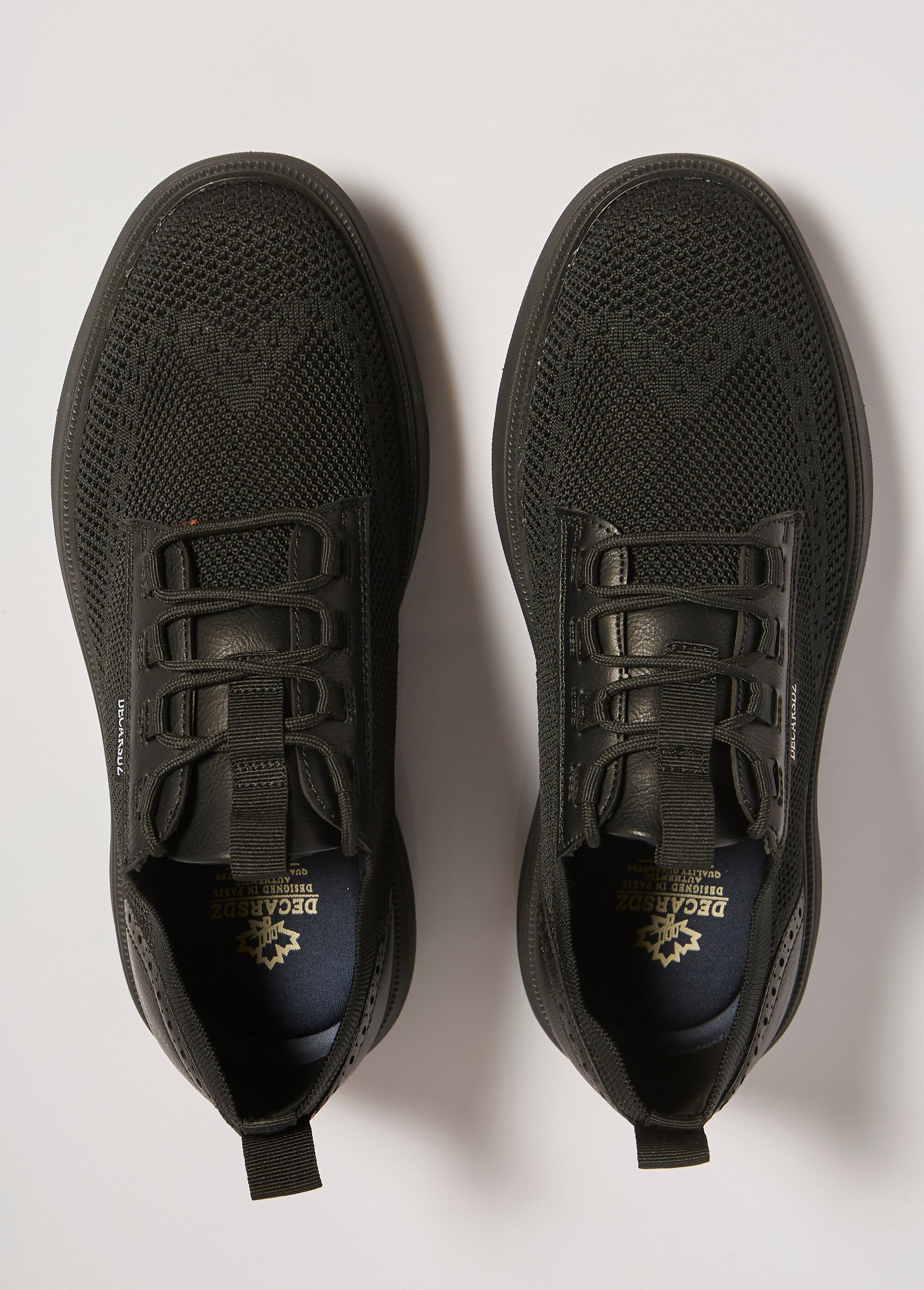 Baskets sporty en mesh, détails chic Homme Noir ELOEL0928B OV1