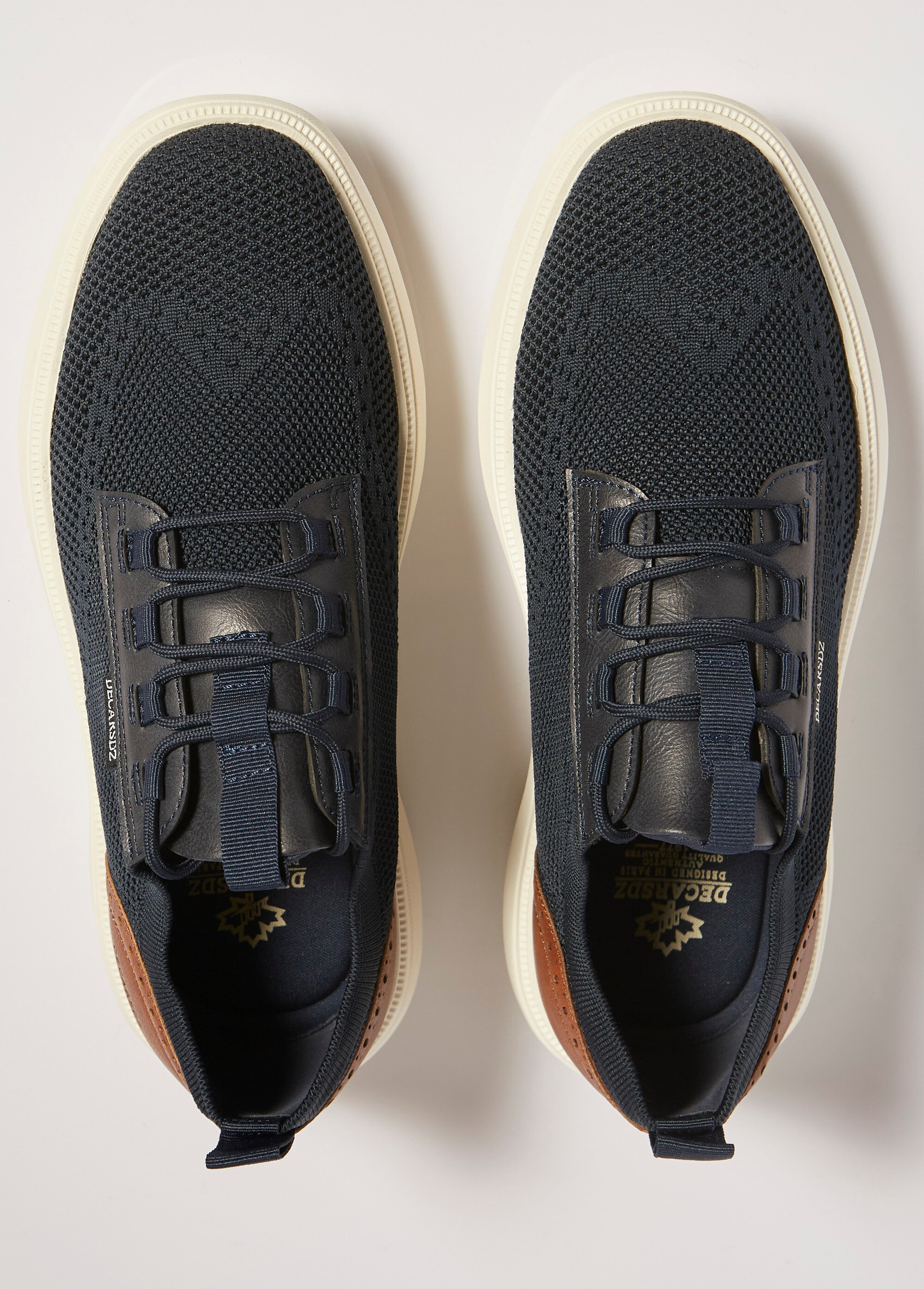 Baskets sporty en mesh, détails chic Homme Bleu ELOEL0928B OV1