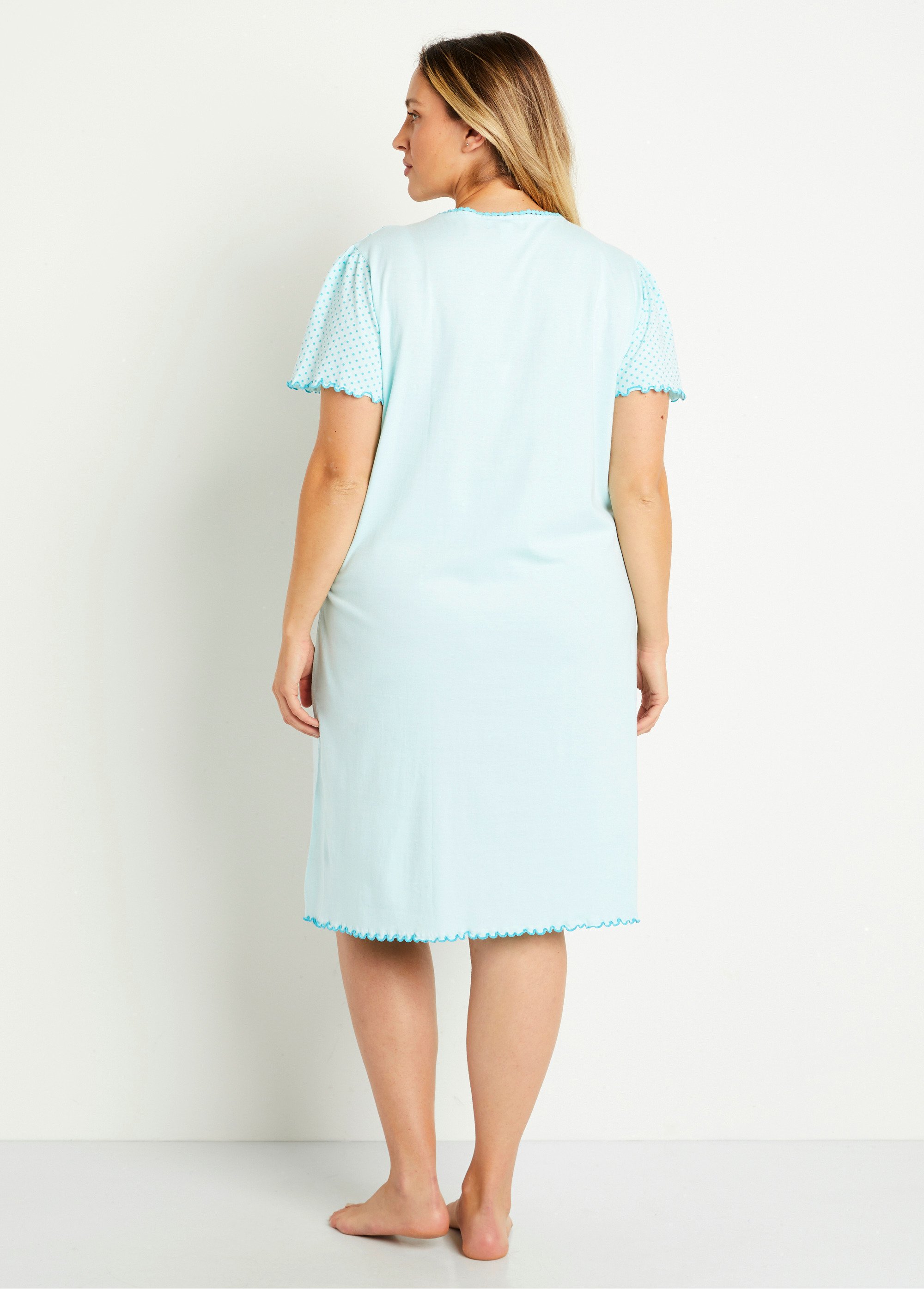 Chemise de nuit coton dentelle