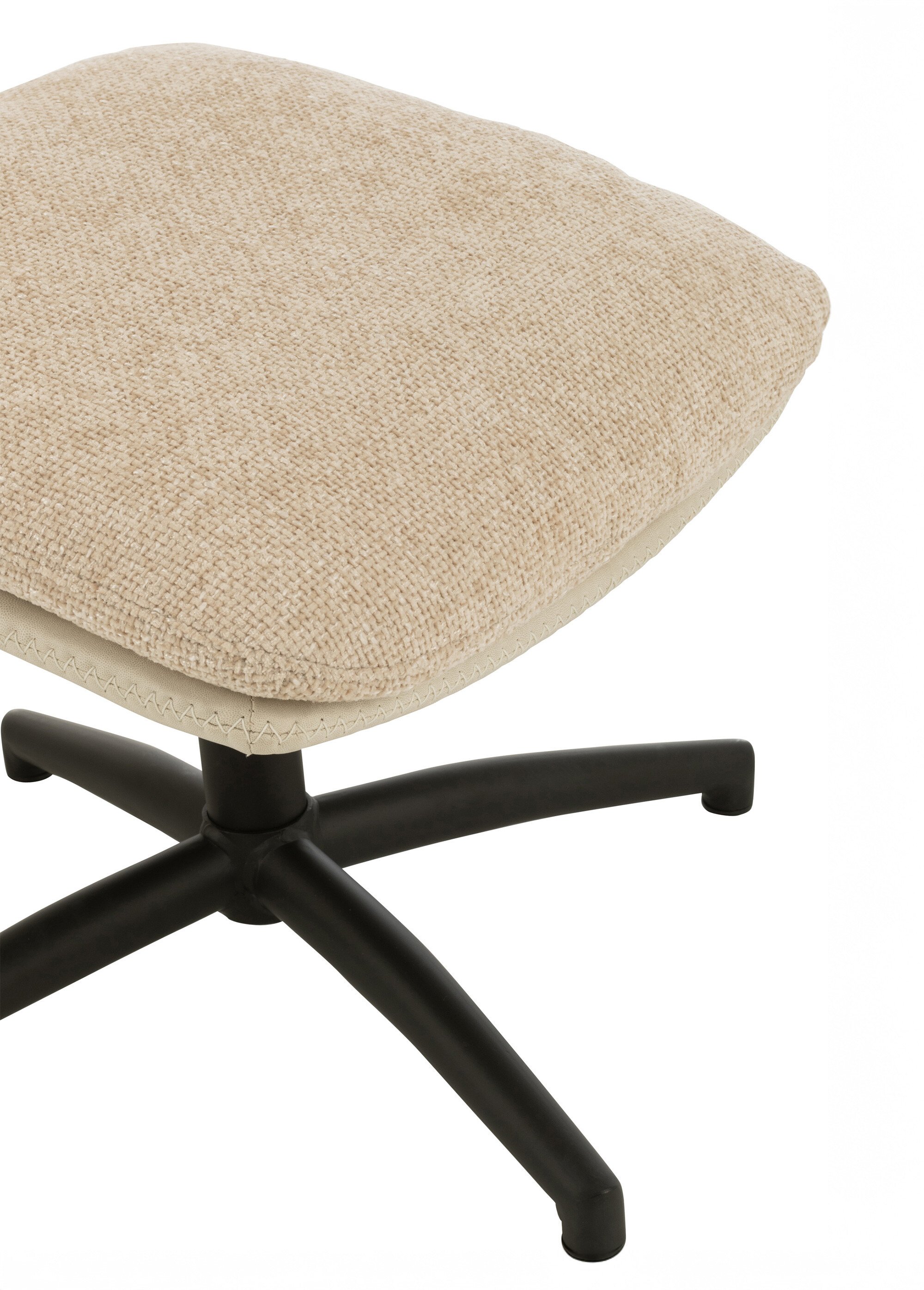 Fauteuil relax tissu + repose pieds 1BC BEIGE JP-50790 DE2