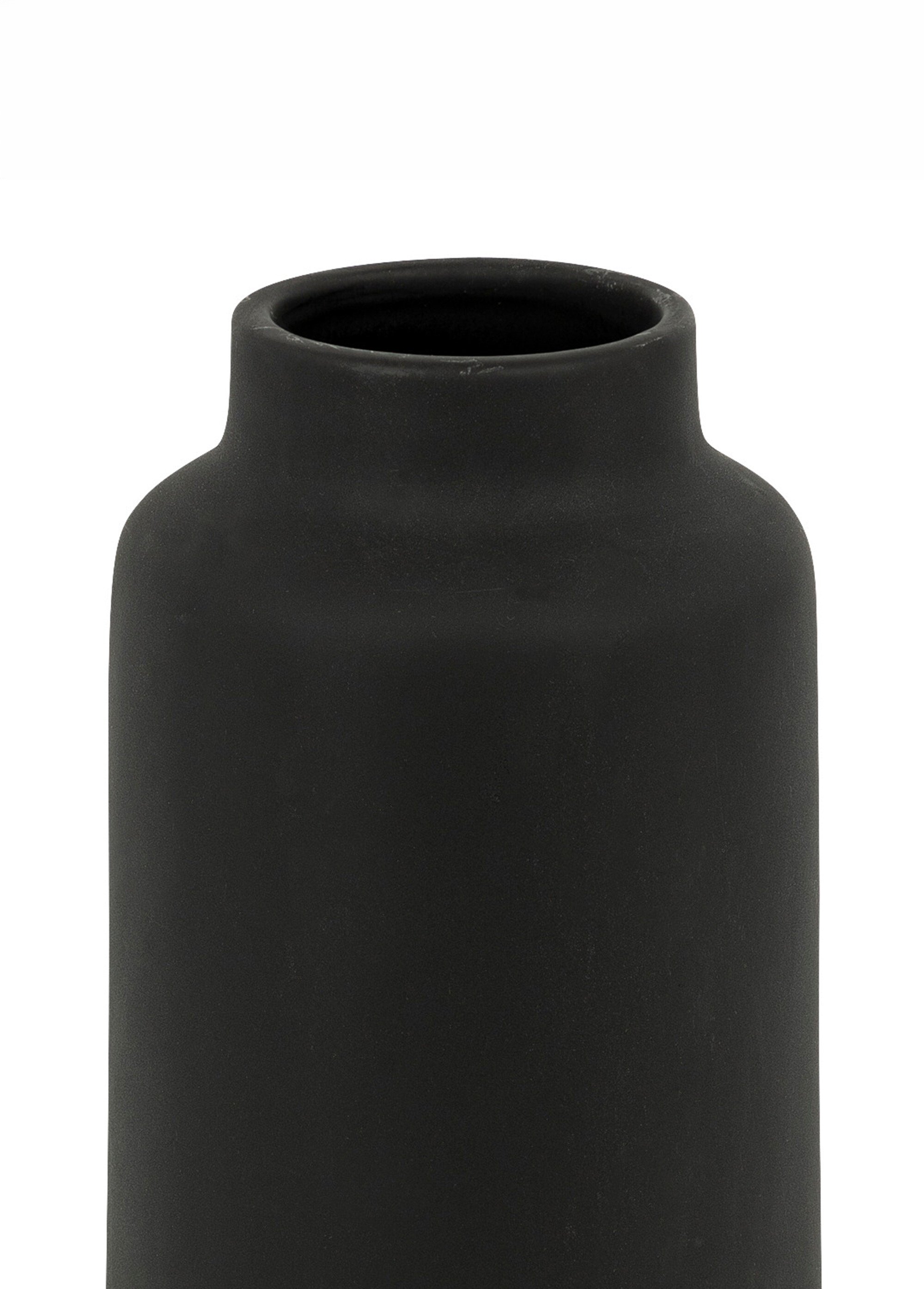 Grand vase allongé céramique 30cm RILY Noir JJA-204291A DE1