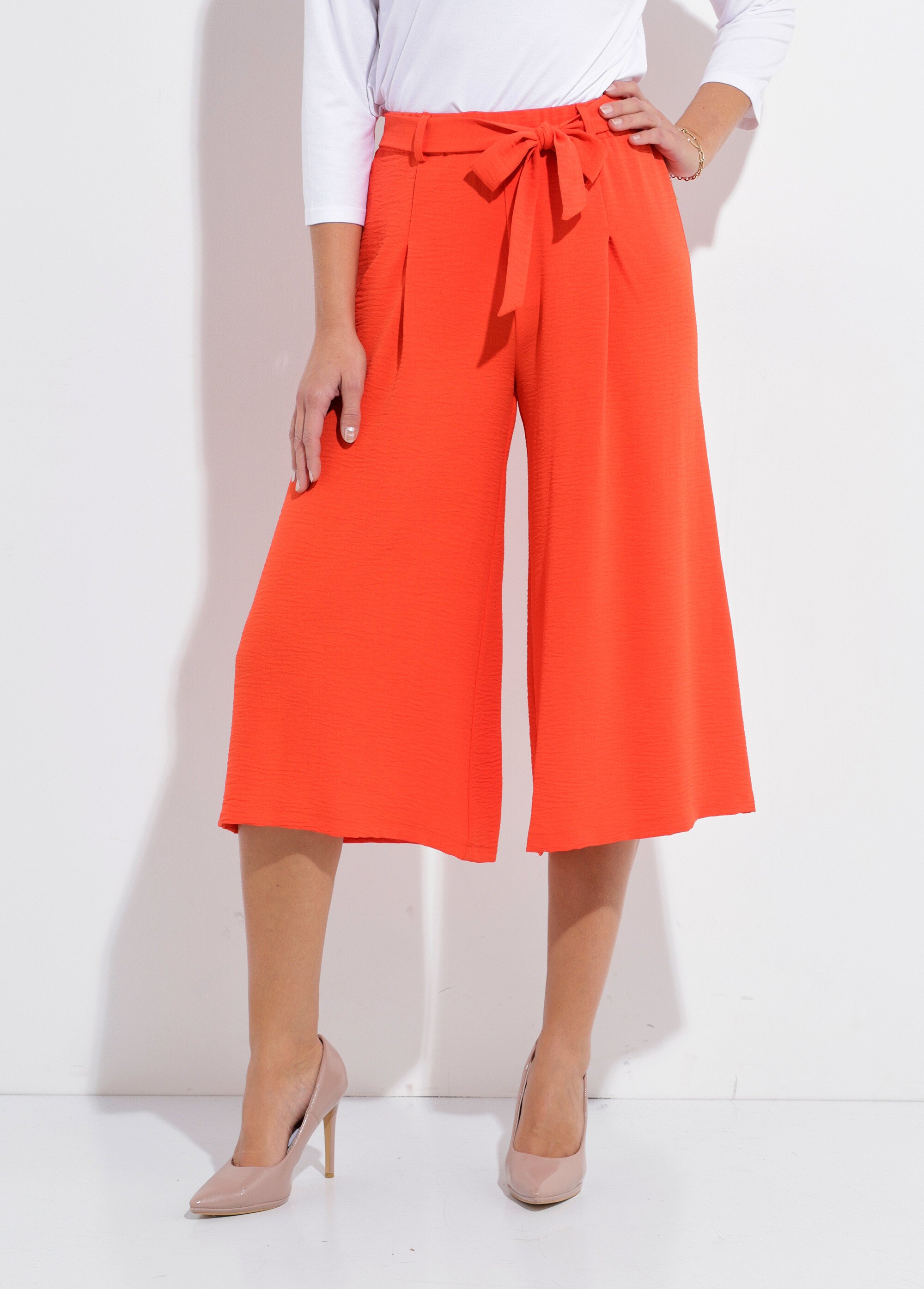 Jupe-culotte longue ceinture élastiquée dos Femme Rose LORALIE FA1