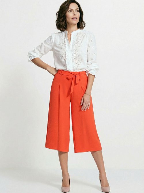 Jupe-culotte longue ceinture élastiquée dos Femme Rose LORALIE MV1