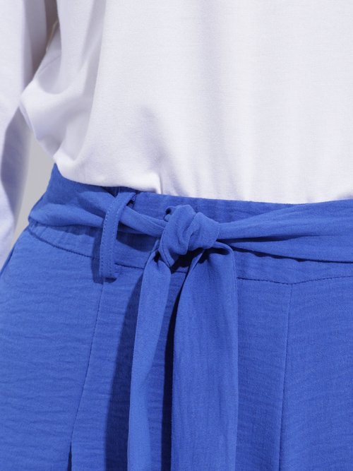 Jupe-culotte longue ceinture élastiquée dos Femme Bleu LORALIE DE1