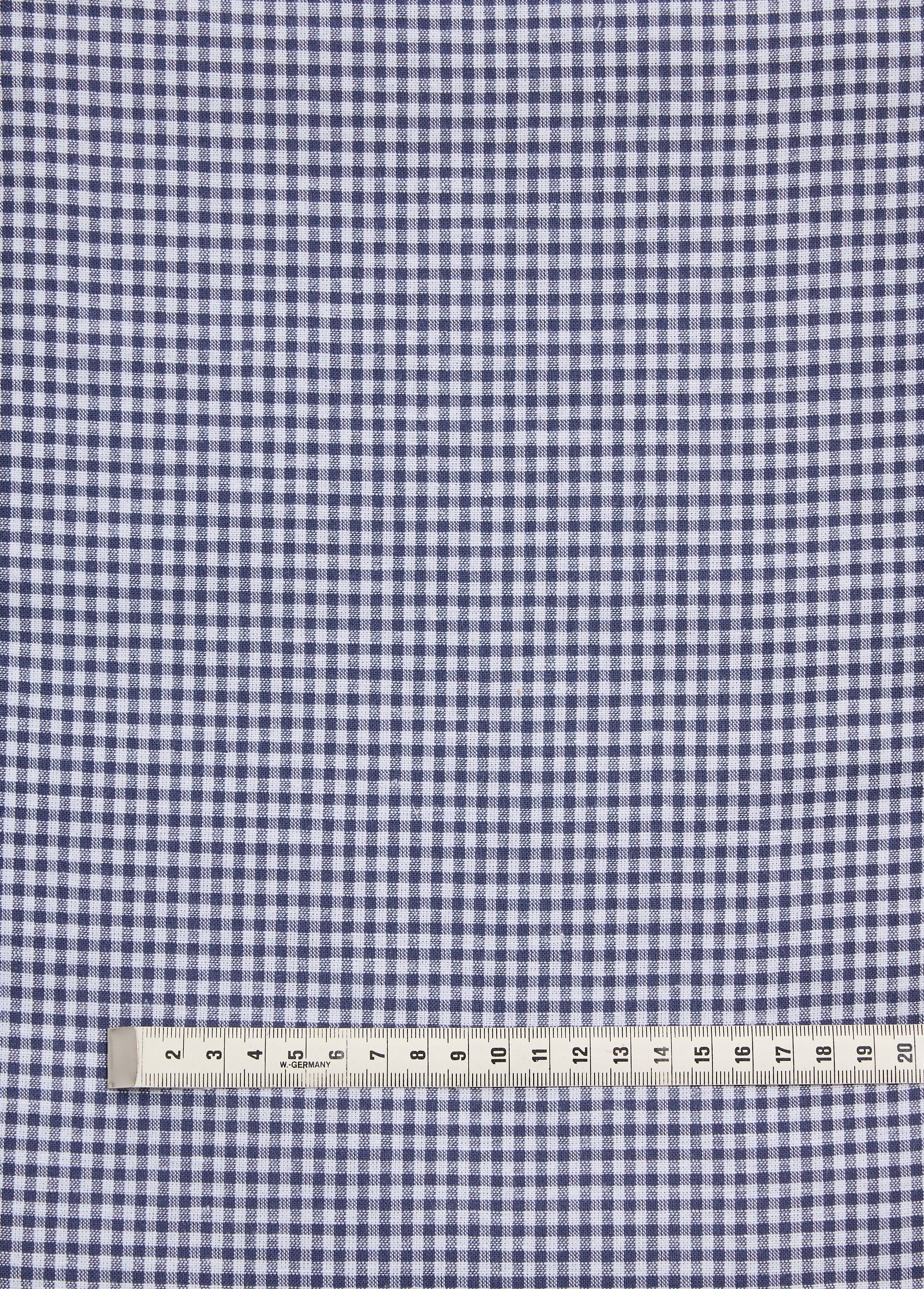 Coupon tissu coton, carreaux vichy foncés