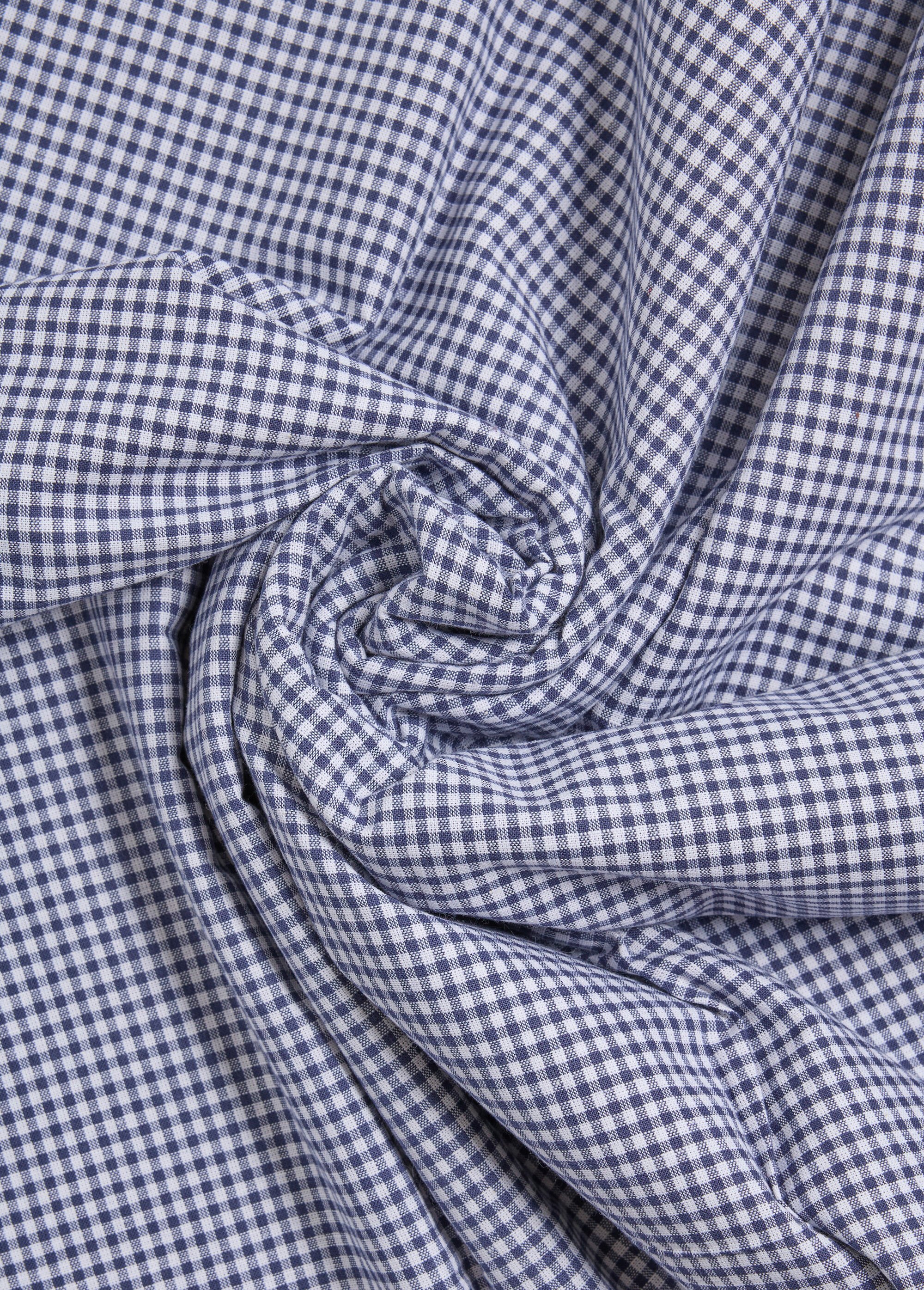 Coupon tissu coton, carreaux vichy foncés