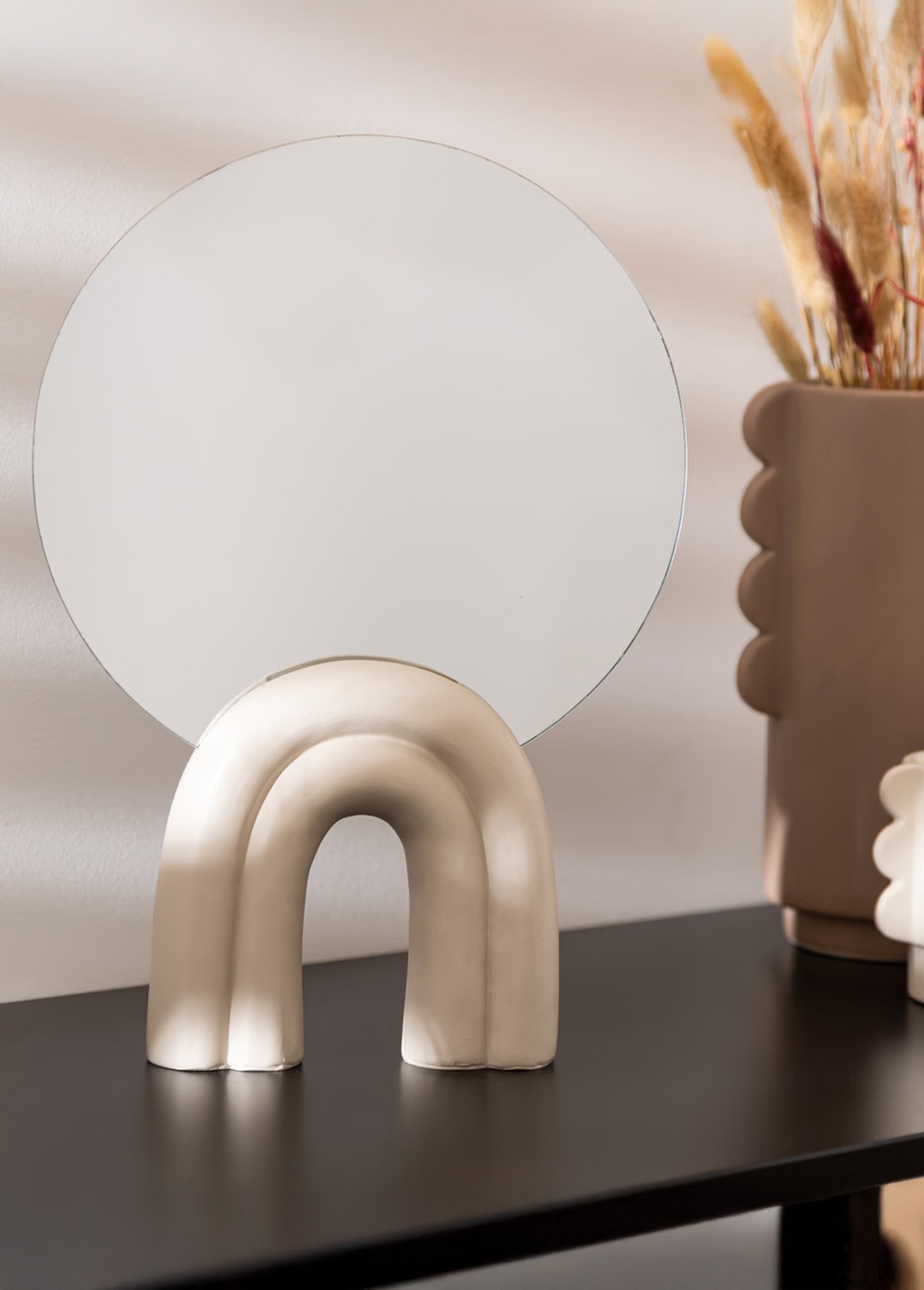 Miroir à poser avec support forme arches Beige JJA-204006 SI1