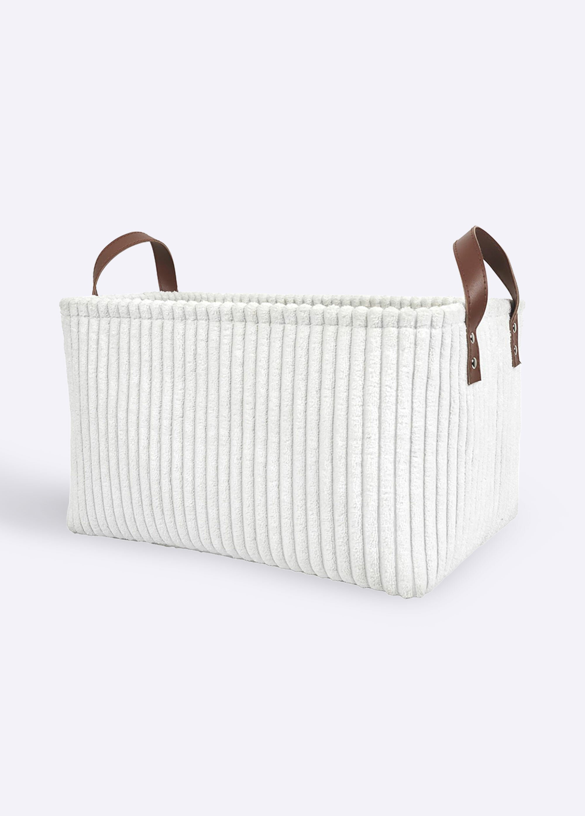 Paniers rangement velours, avec anses
