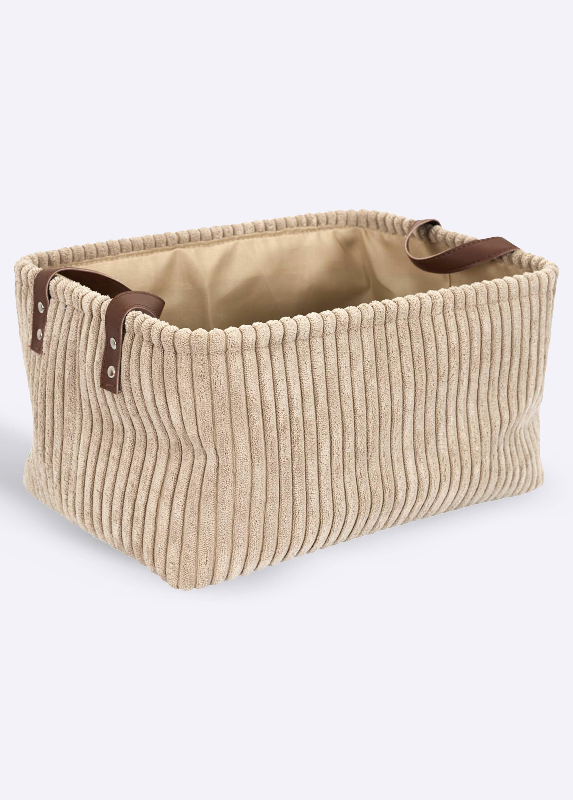 Paniers rangement velours, avec anses Marron CMP-RG0032 DE2