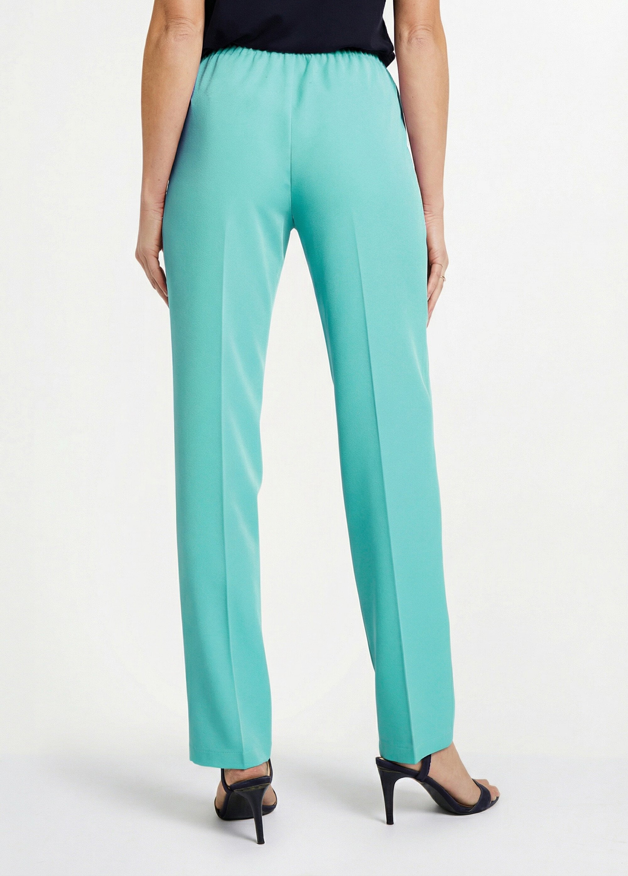Pantalon droit taille semi-élastiquée