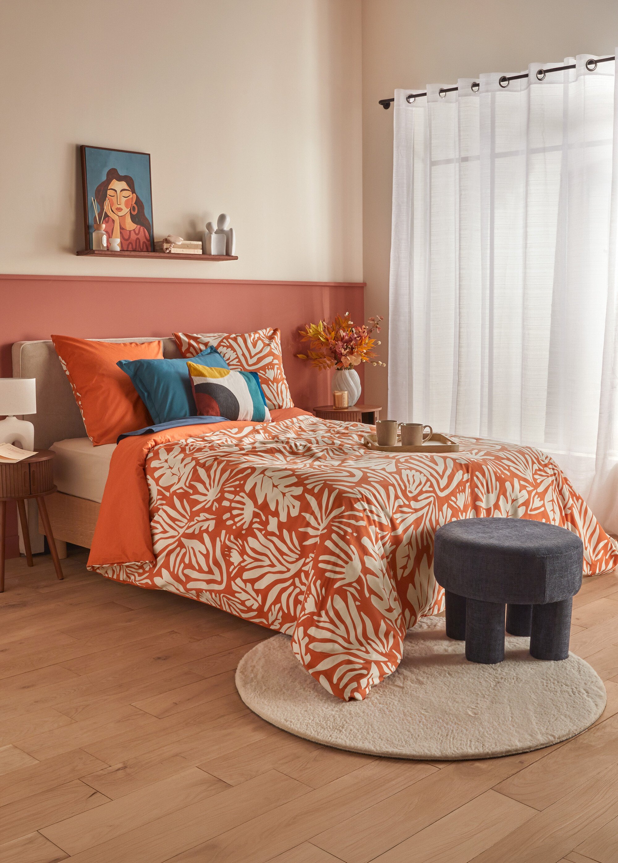 Parure 3 pièces 240x220cm HOMY Orange JJA-223306 SI1