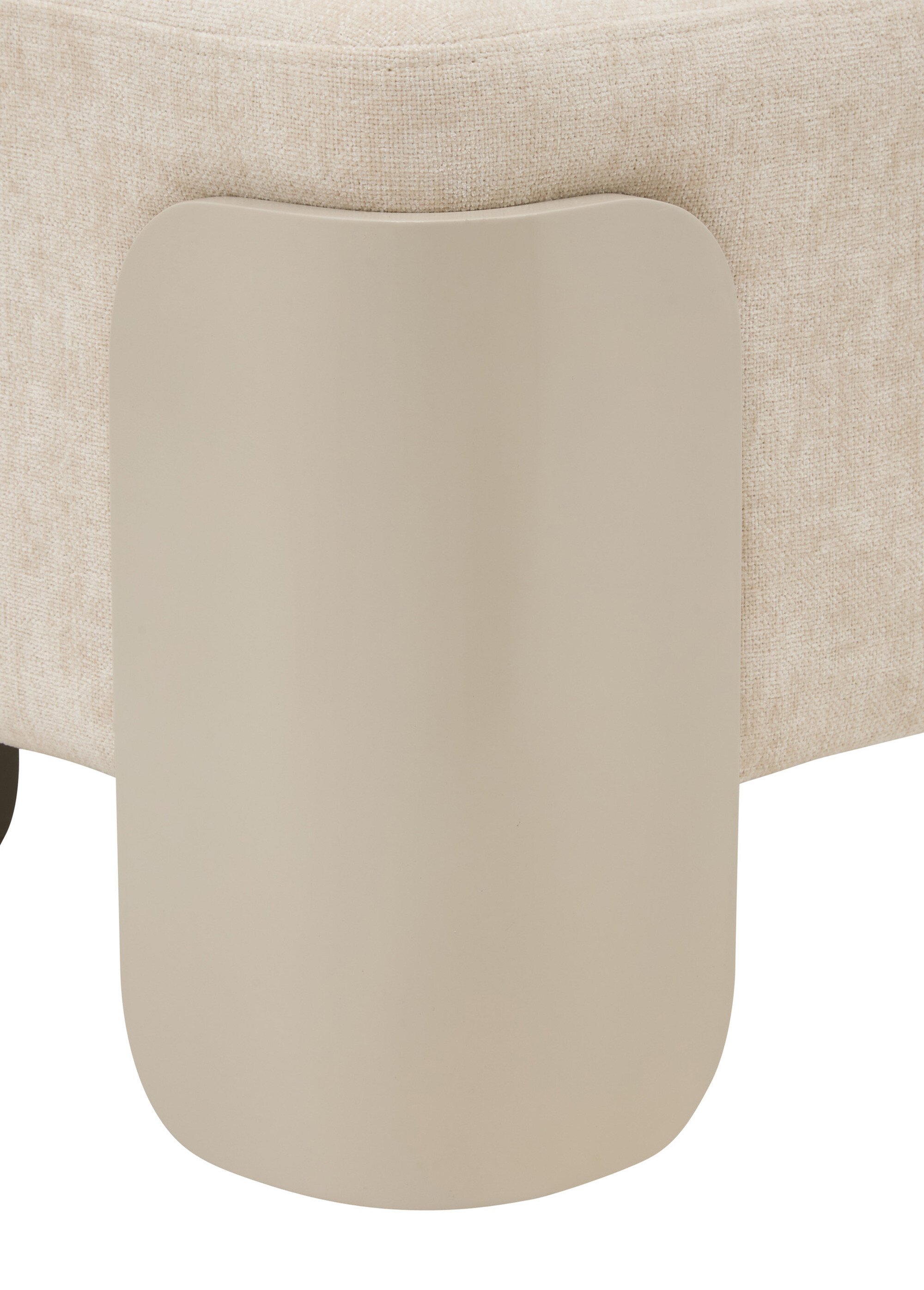 Pouf design en chenille avec pieds MIZAR BEIGE JJA-214276B DE2