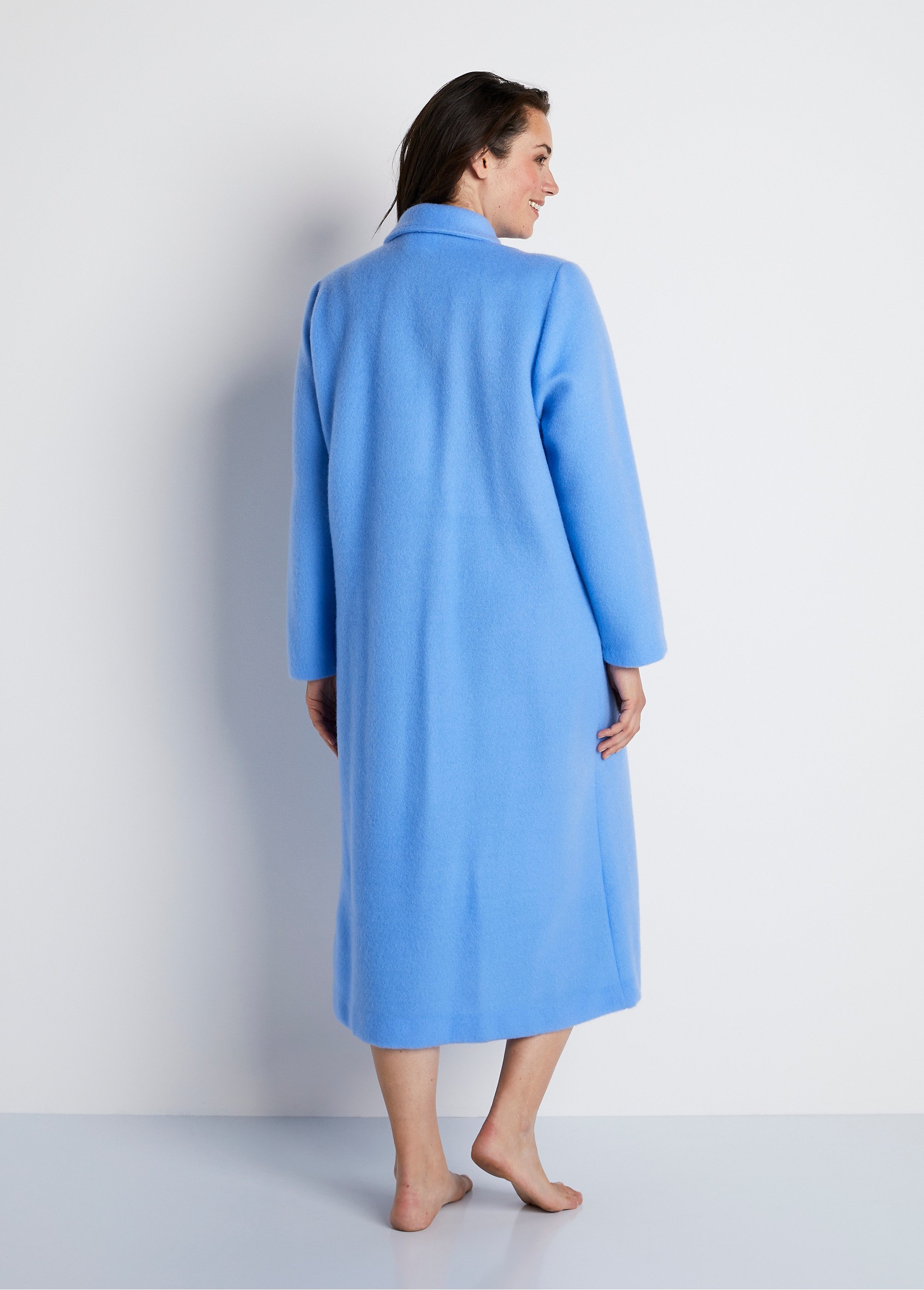 Peignoir robe de chambre brodé en Courtelle