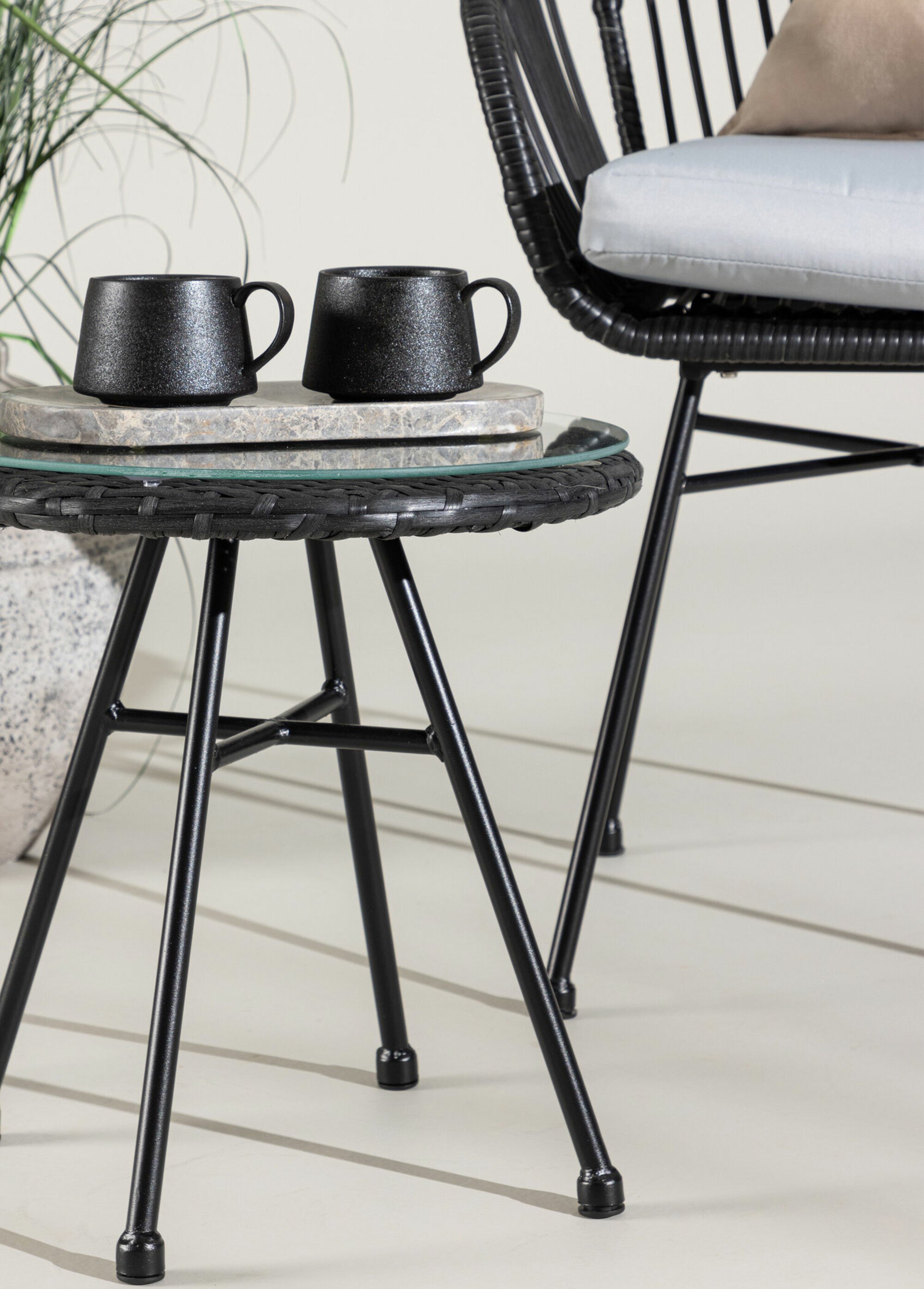 Set résine tressée Fauteuils + Table