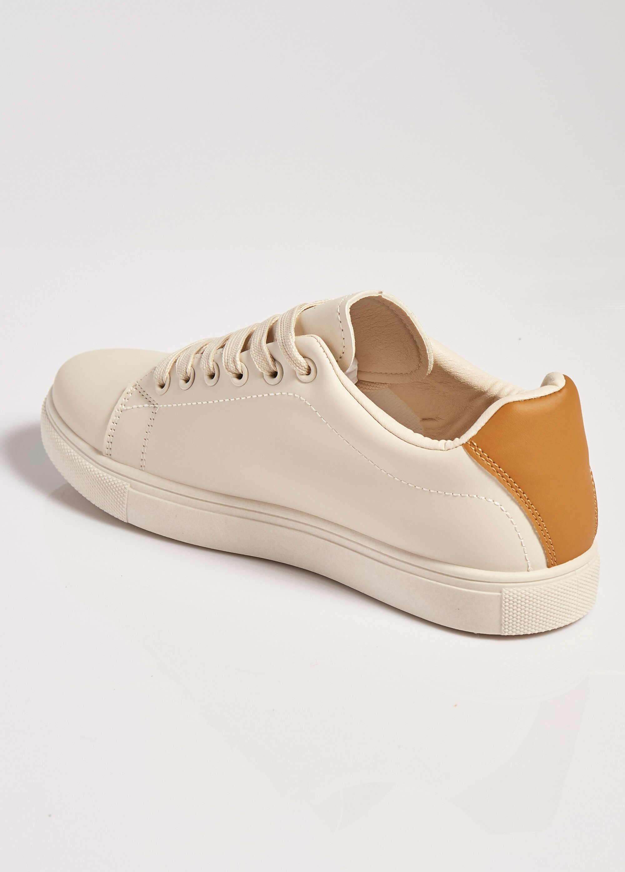 Sneakers monochromes, style essentiel Homme Beige ELOB351B1 DO1