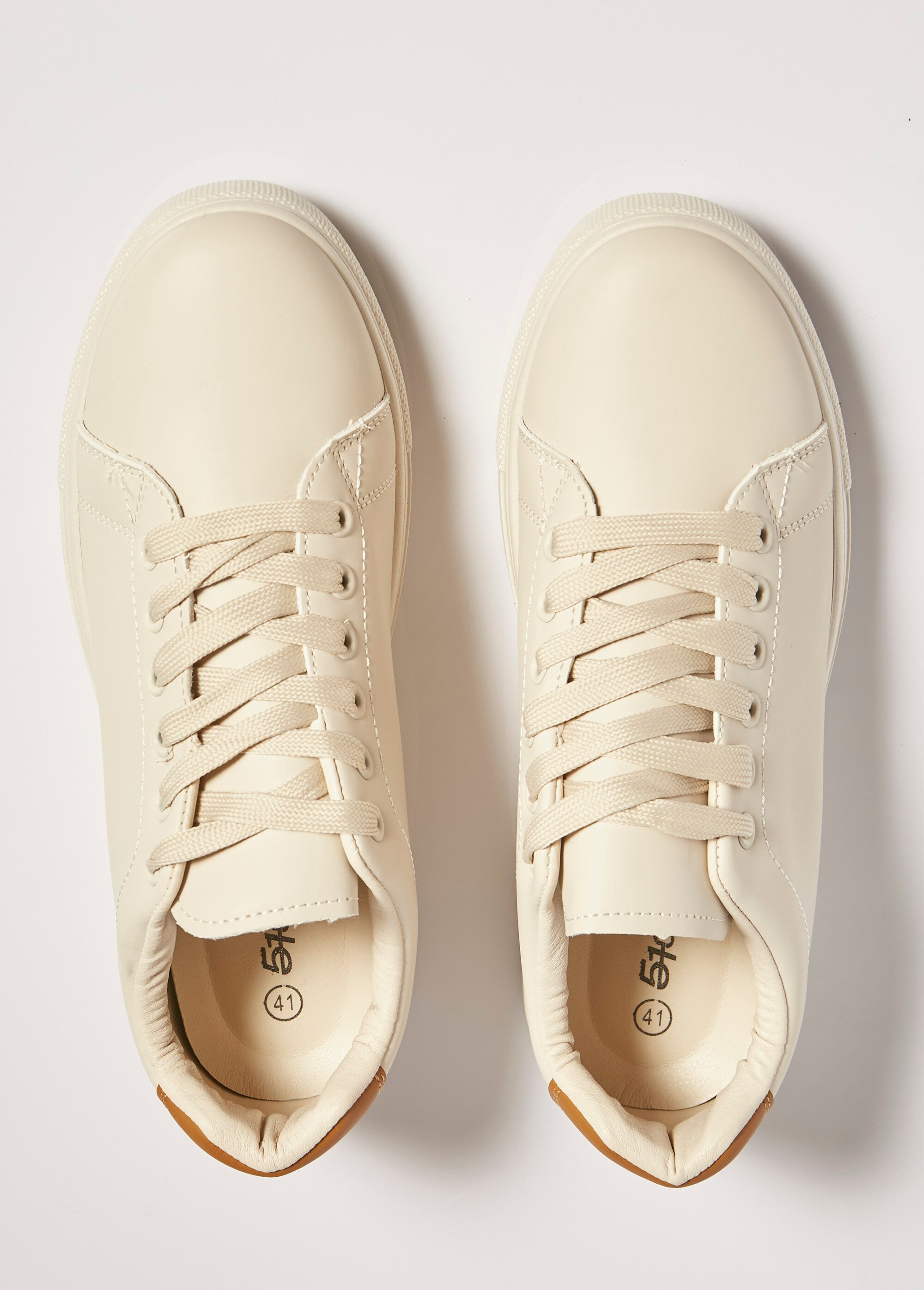 Sneakers monochromes, style essentiel Homme Beige ELOB351B1 OV1