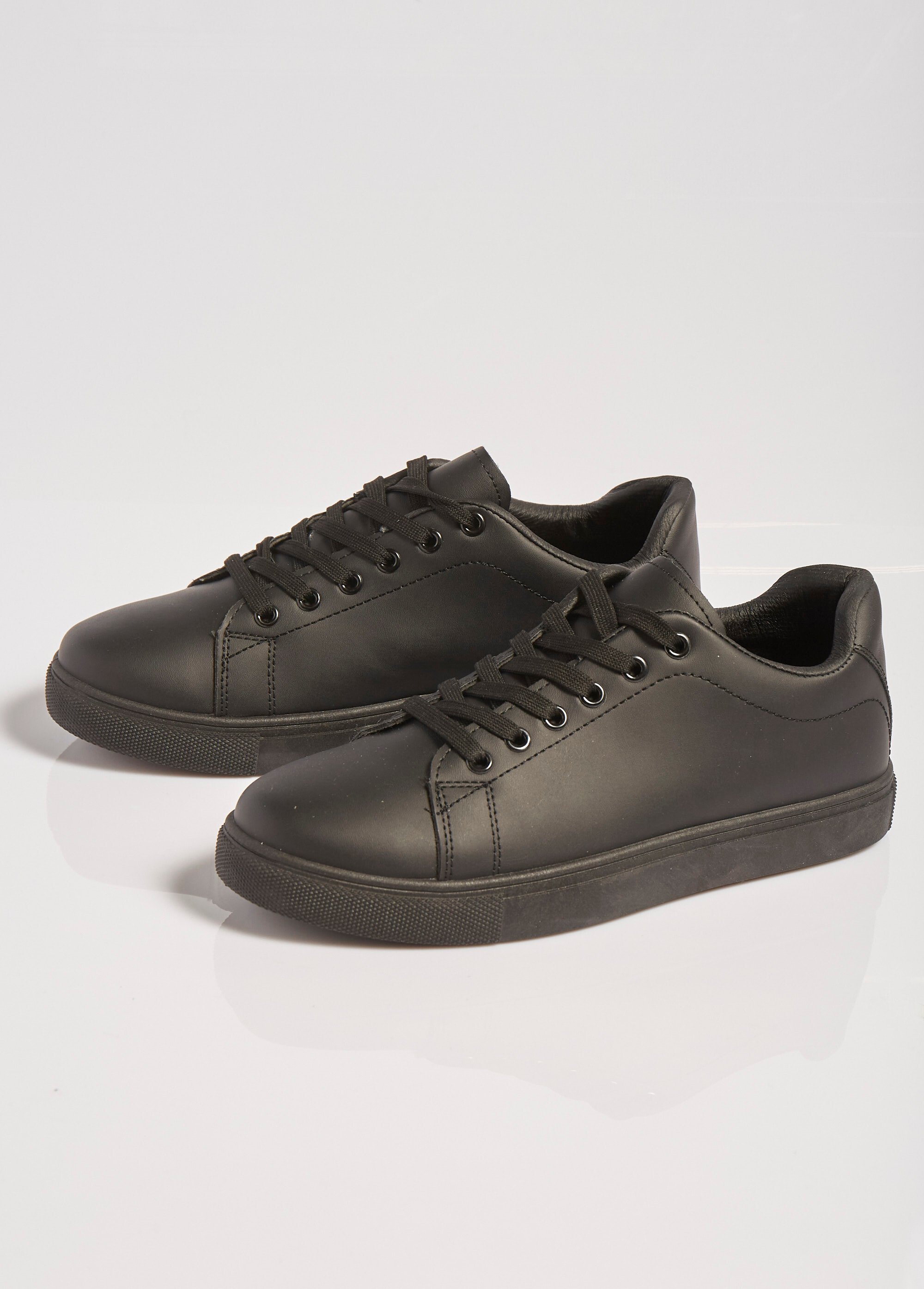 Sneakers monochromes, style essentiel Homme Noir ELOB351B1 DE1