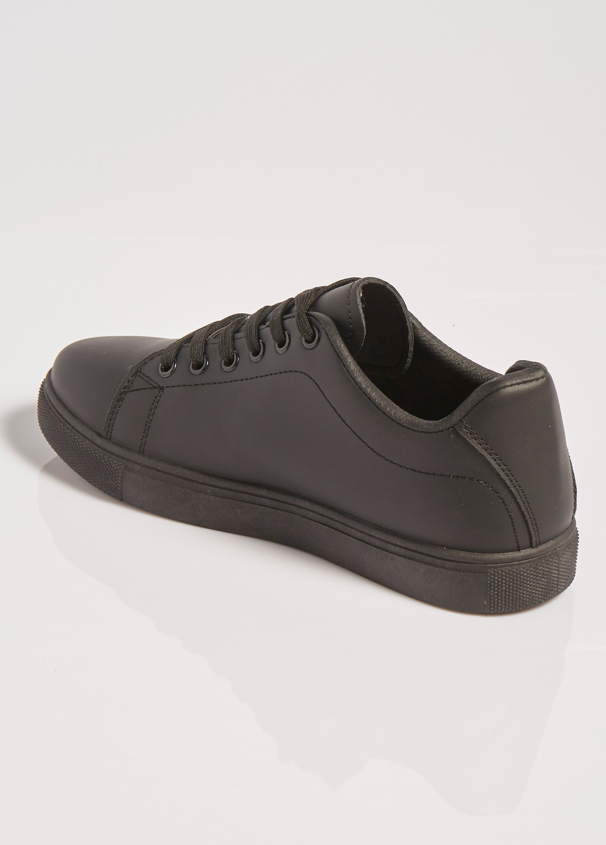 Sneakers monochromes, style essentiel Homme Noir ELOB351B1 DO1