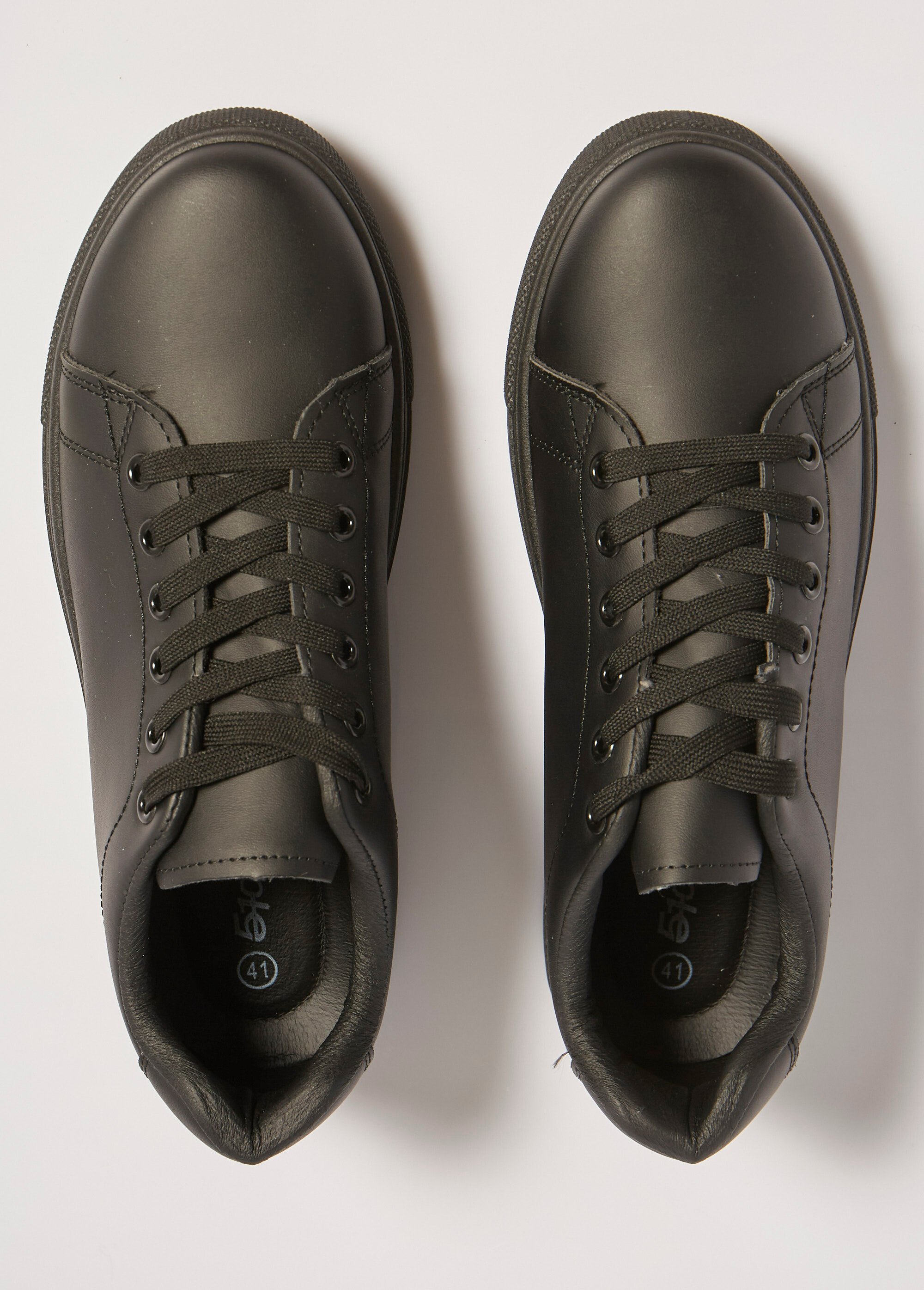 Sneakers monochromes, style essentiel Homme Noir ELOB351B1 OV1