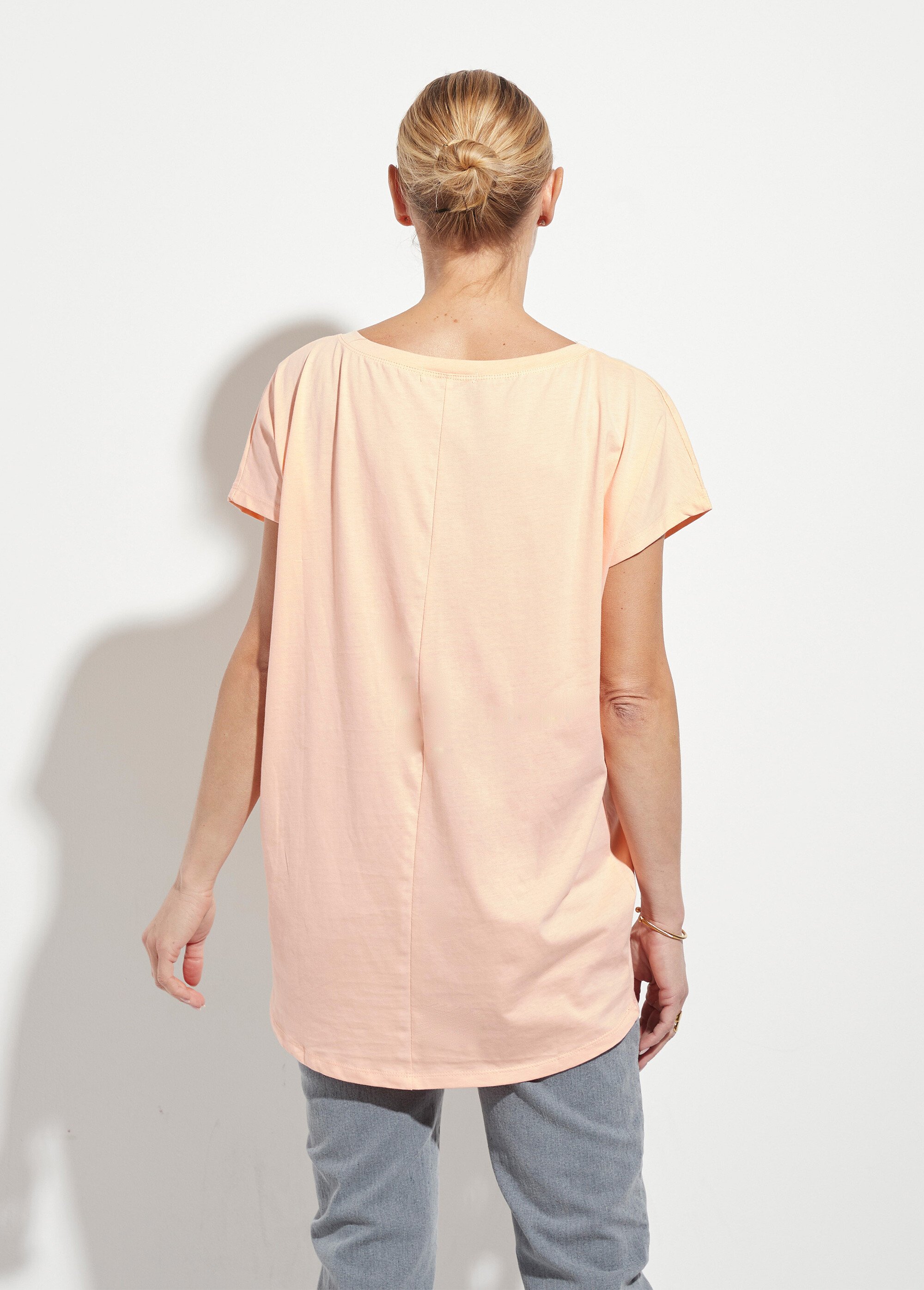 T-shirt col rond motif pailleté Amour