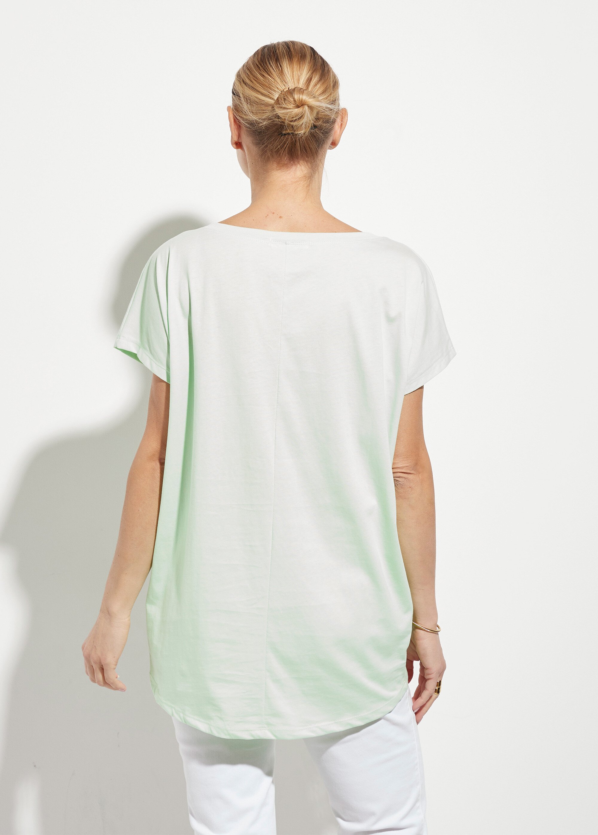 T-shirt col rond motif pailleté Amour