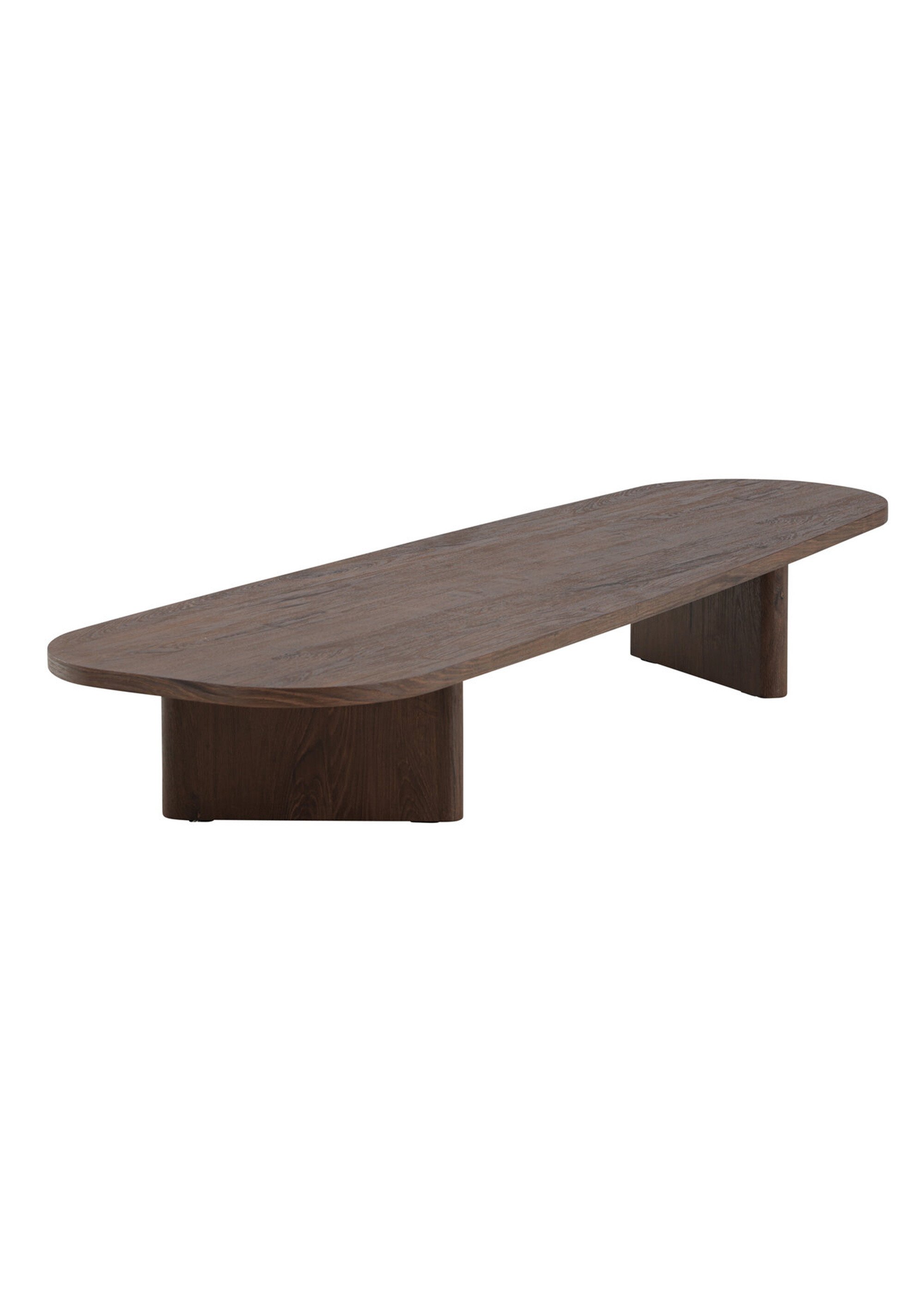 Table basse bois foncé, forme organique MARRON VEN-62044-125 DE1